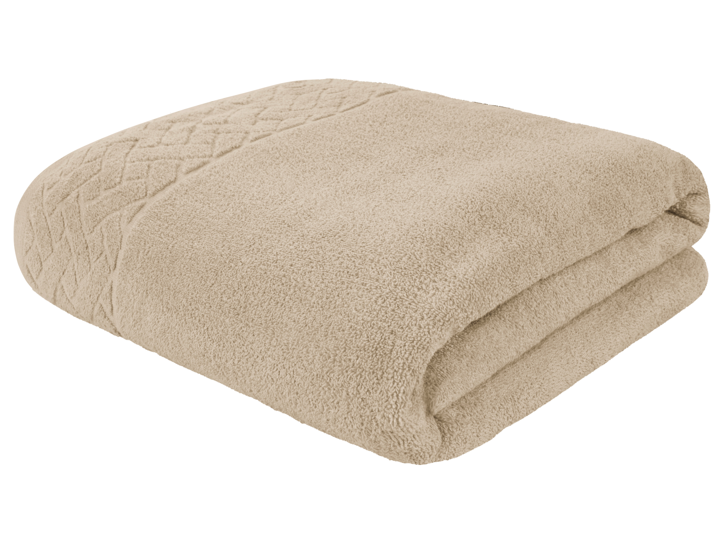 Livarno home Ręcznik kąpielowy frotte, 100 x 150 cm Beżowy