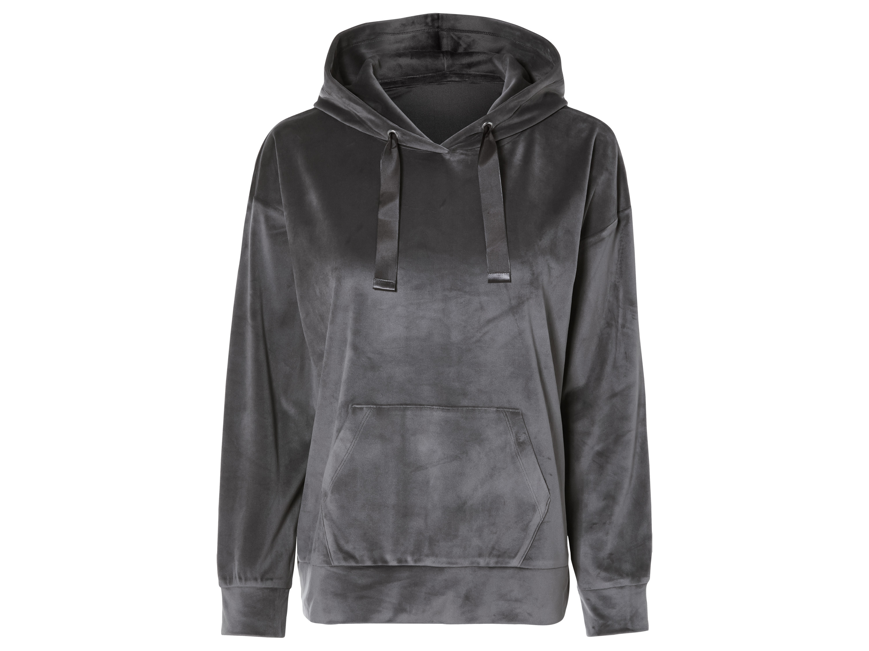 esmara Bluza welurowa damska z kapturem XS 32/34, Szary