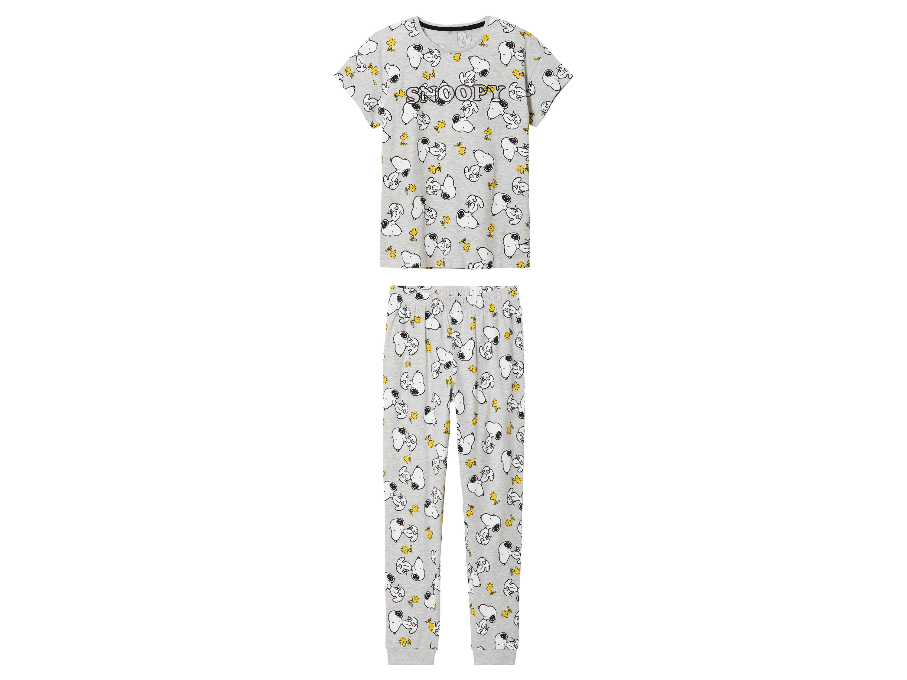 Piżama dziecięca z postaciami z bajek t-shirt + spodnie Wzór Snoopy, 158/164