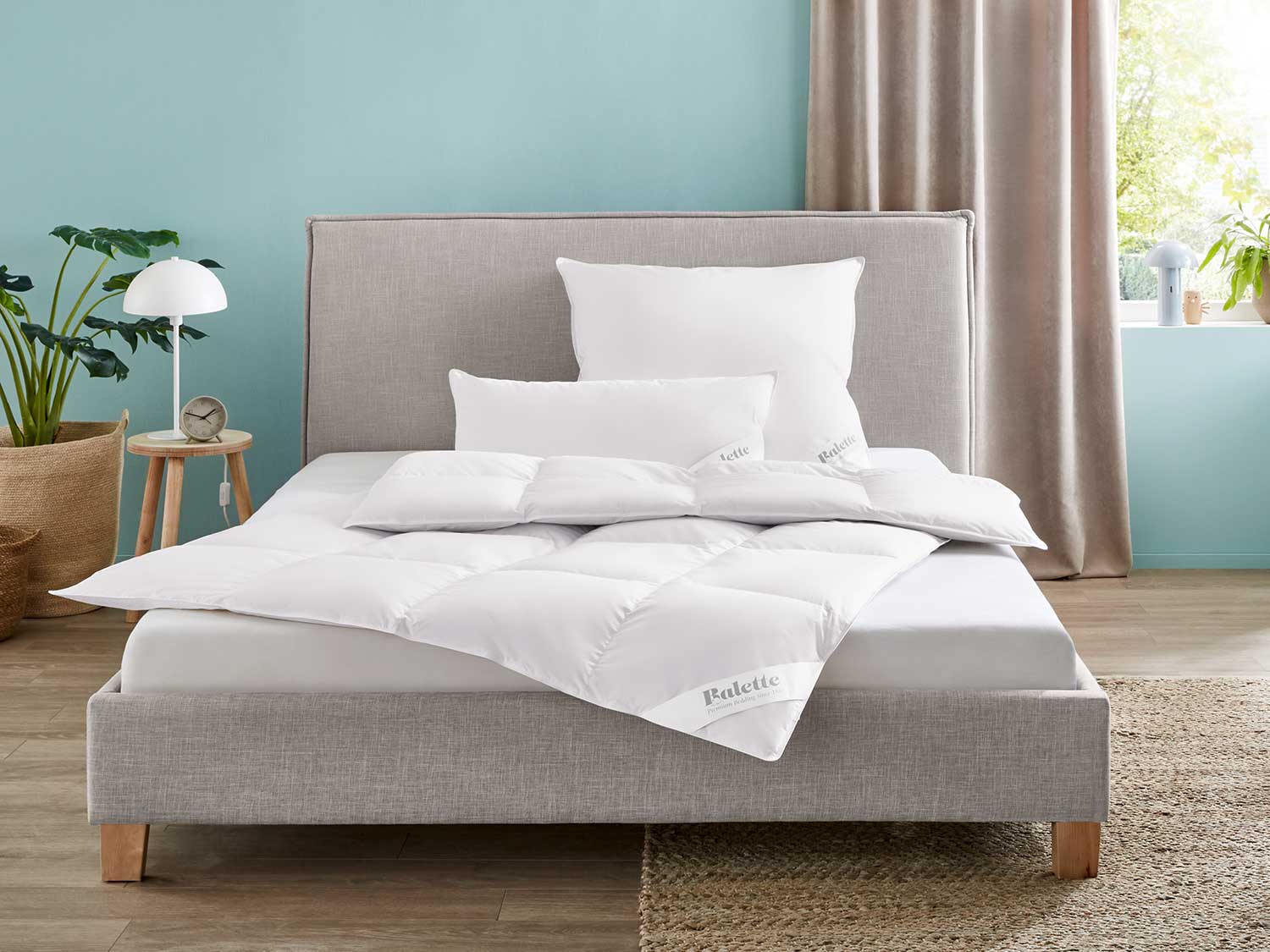 OBB Puchowa kołdra kasetowa Premium Elegance, ciepła 200 x 220 cm