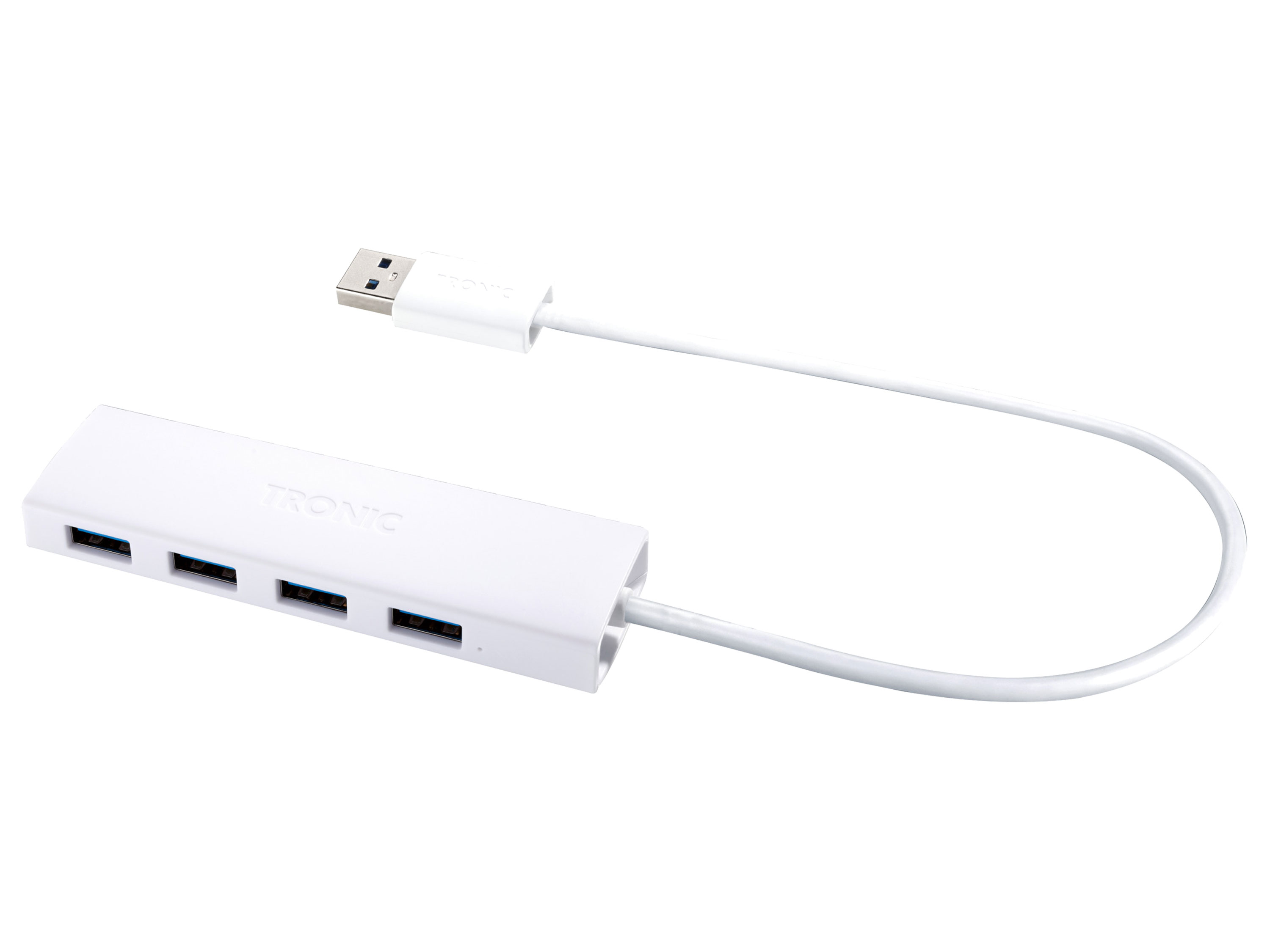 Tronic Hub USB z 4 portami USB 3.0 Biały