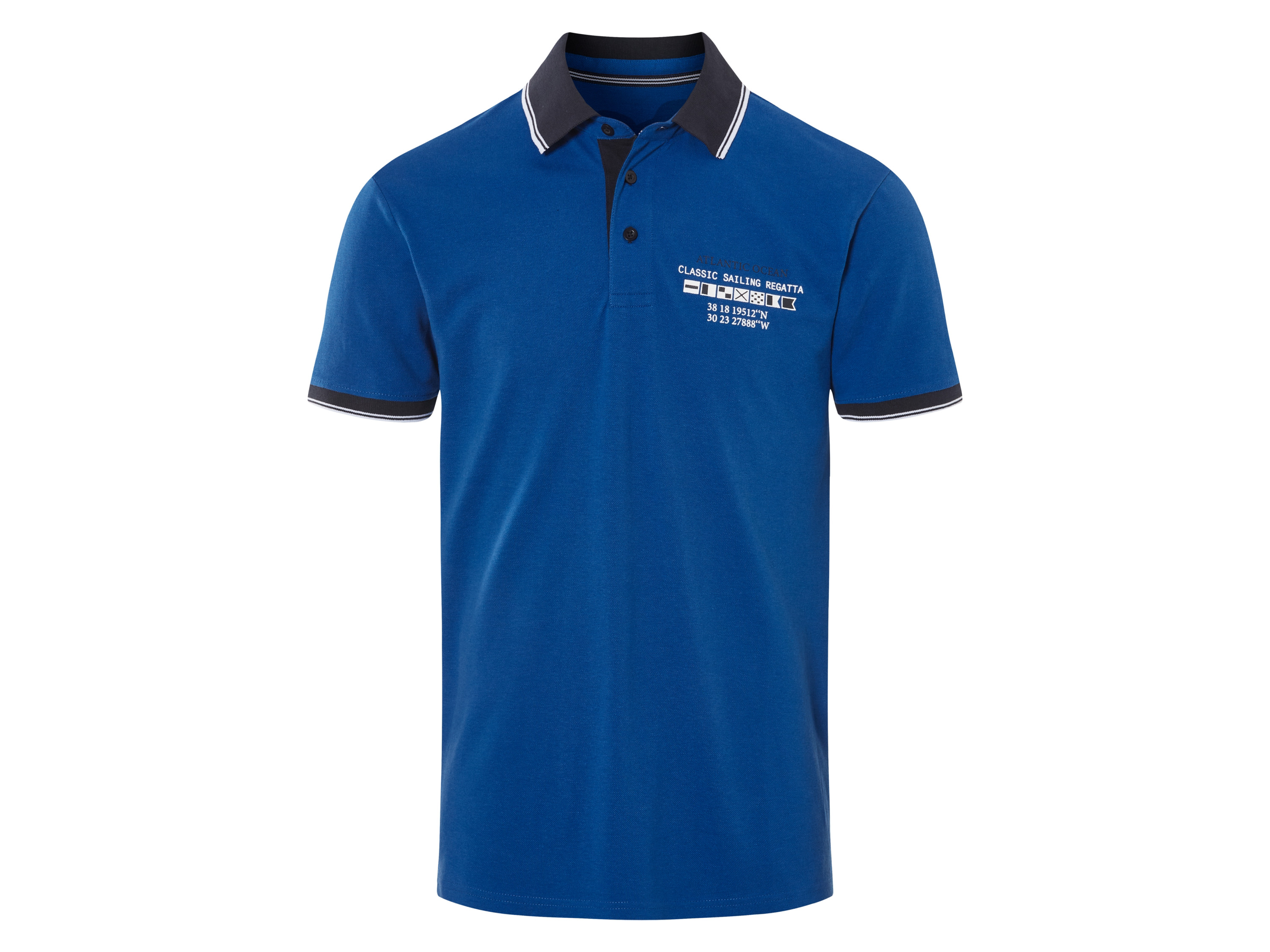 Livergy Koszulka polo męska z bawełny Niebieski, M 48/50