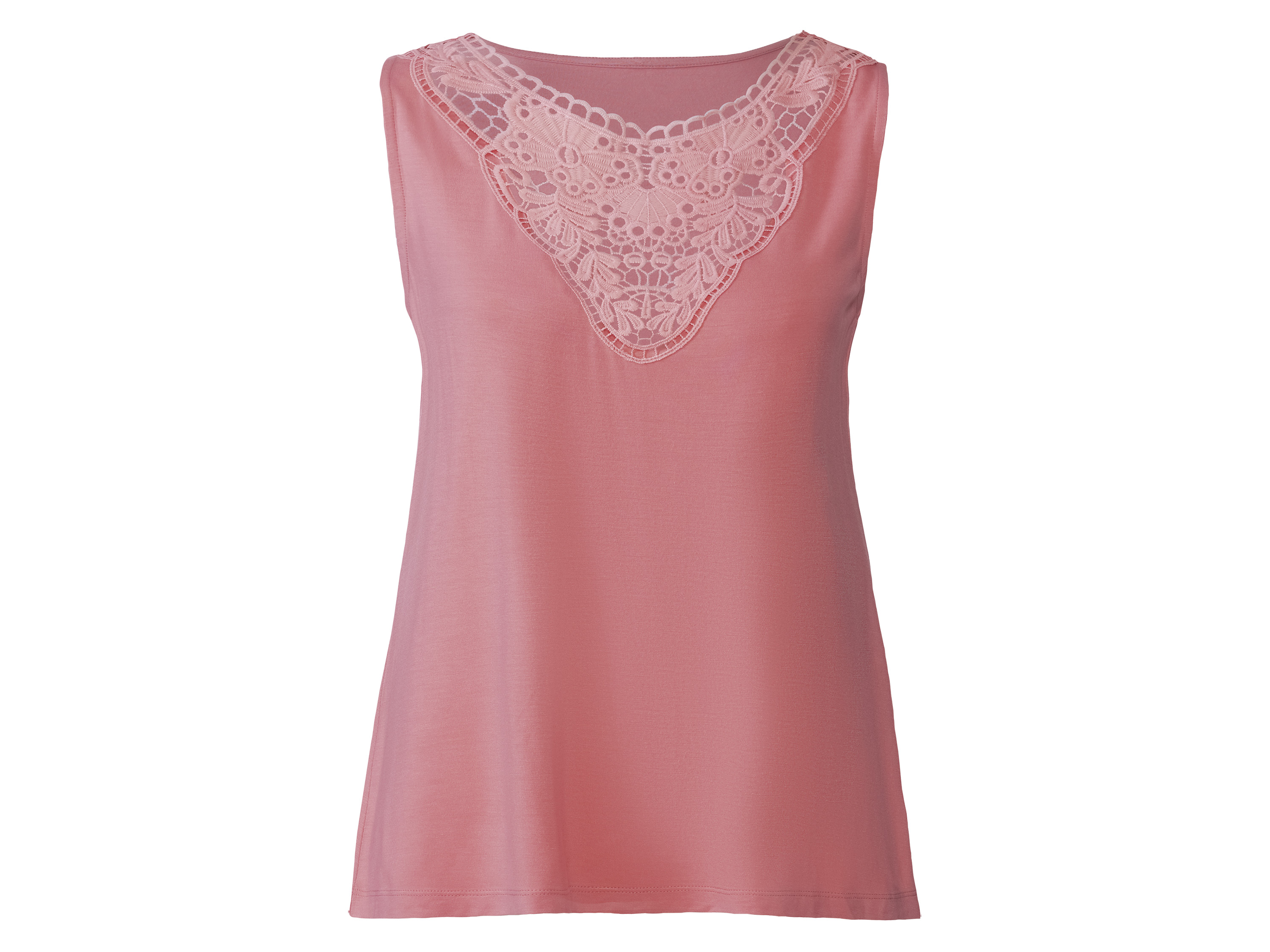 esmara Top damski z koronką XS 32/34, Koralowy