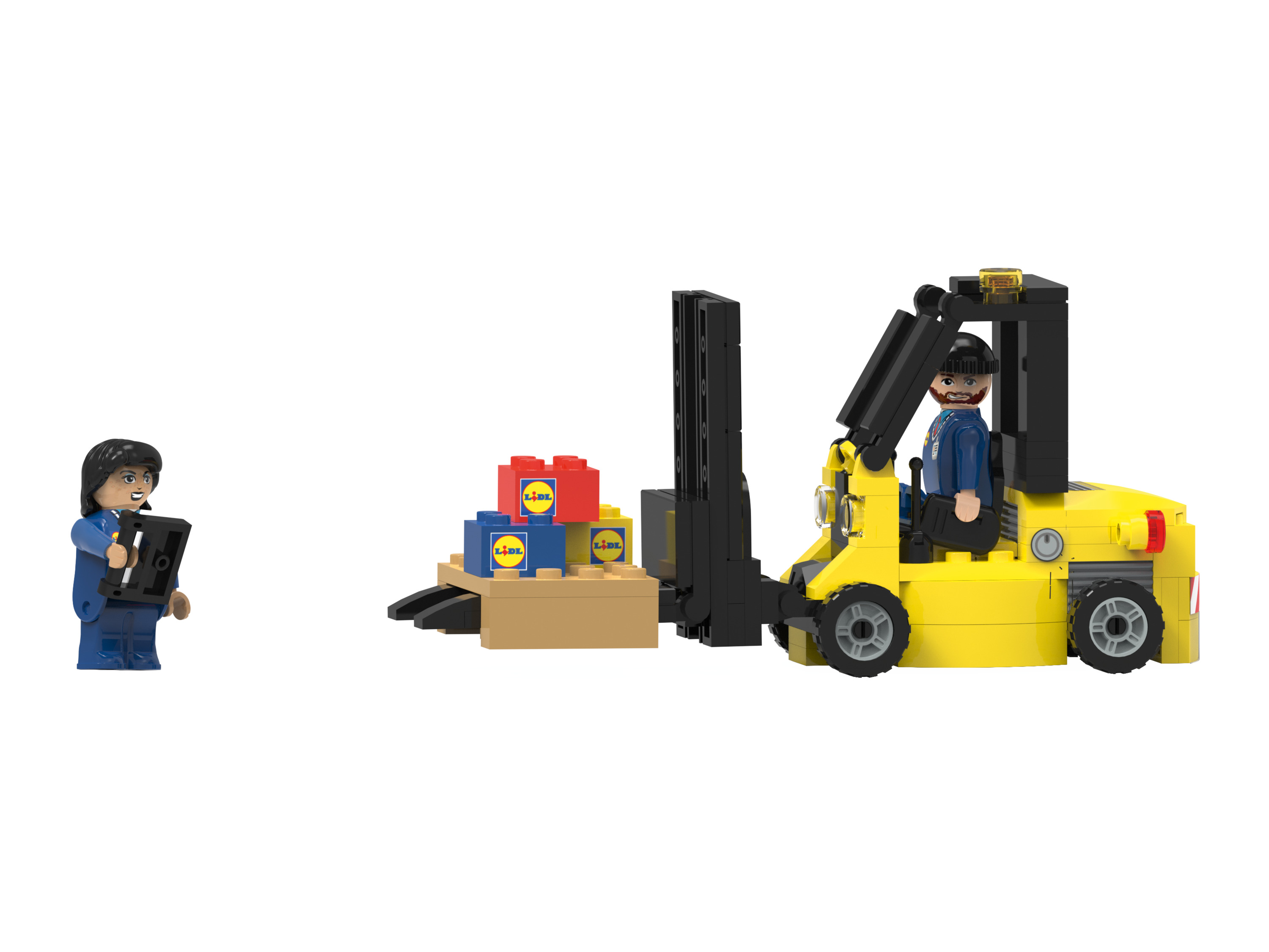 Playtive Clippys Zestaw klocków mały Wózek widłowy Lidl
