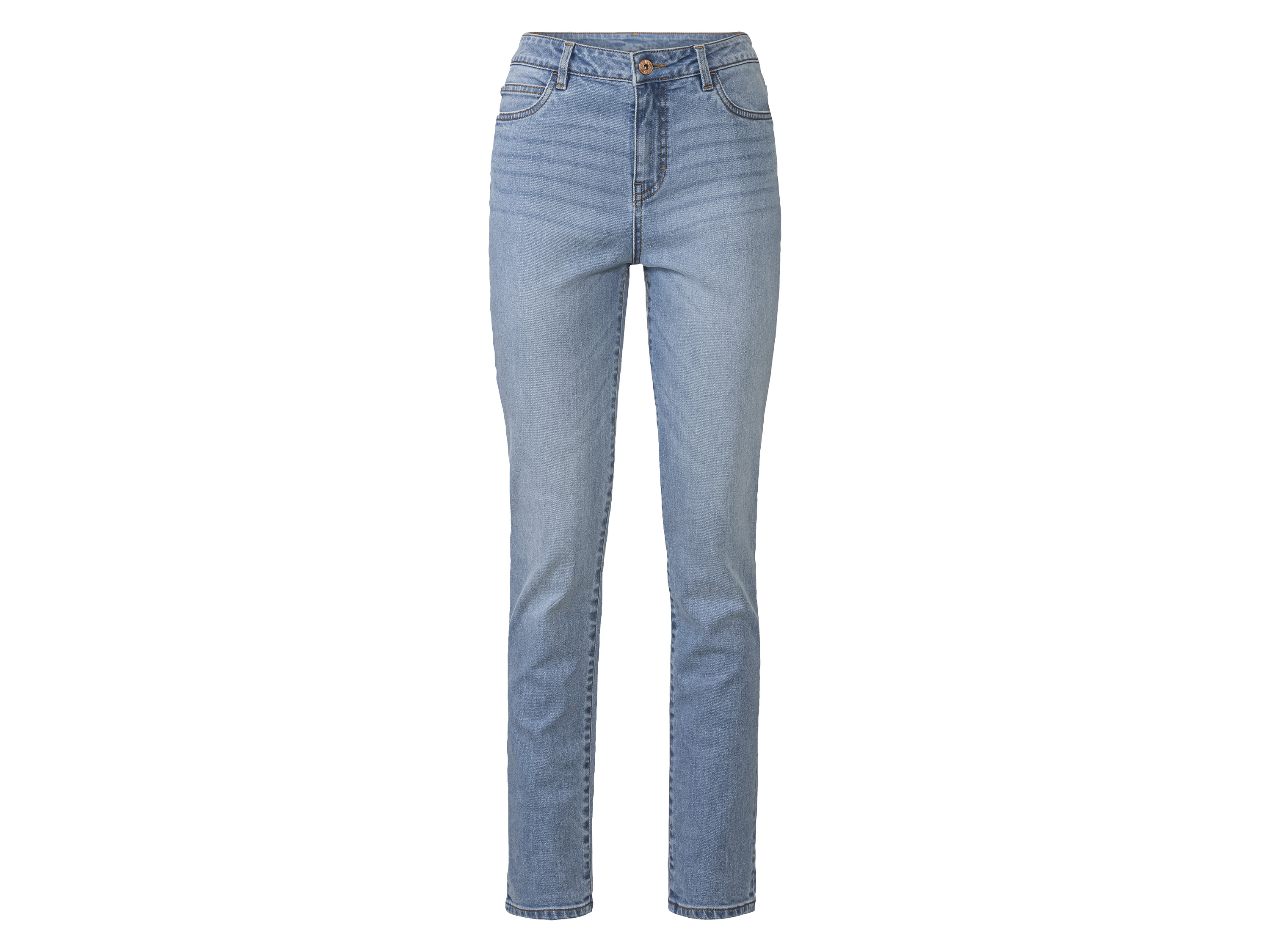 esmara Jeansy damskie, skinny fit, z bawełną 44, Jasnoniebieski