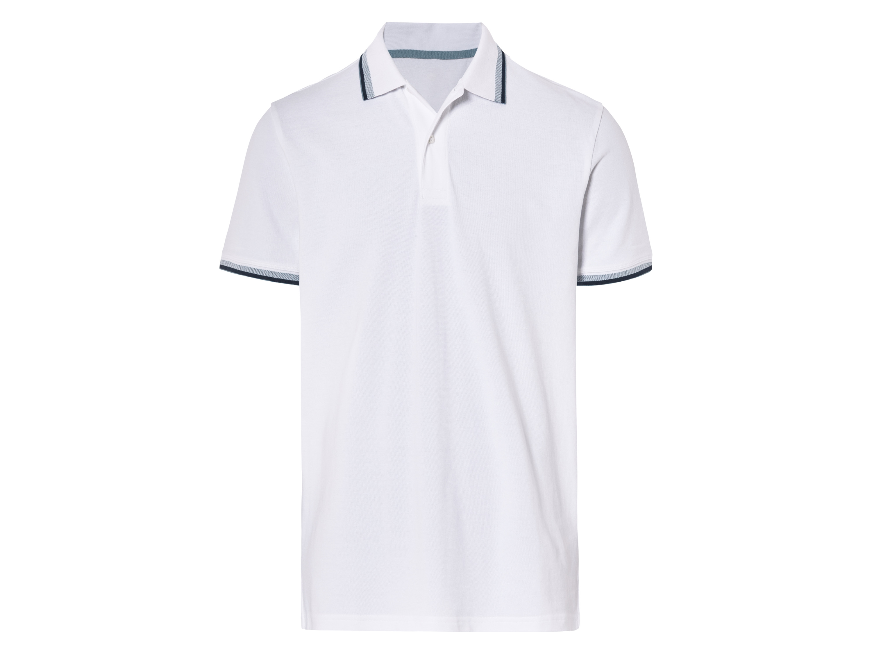 Livergy T-shirt polo męski z bawełny Biały, XXL 60/62