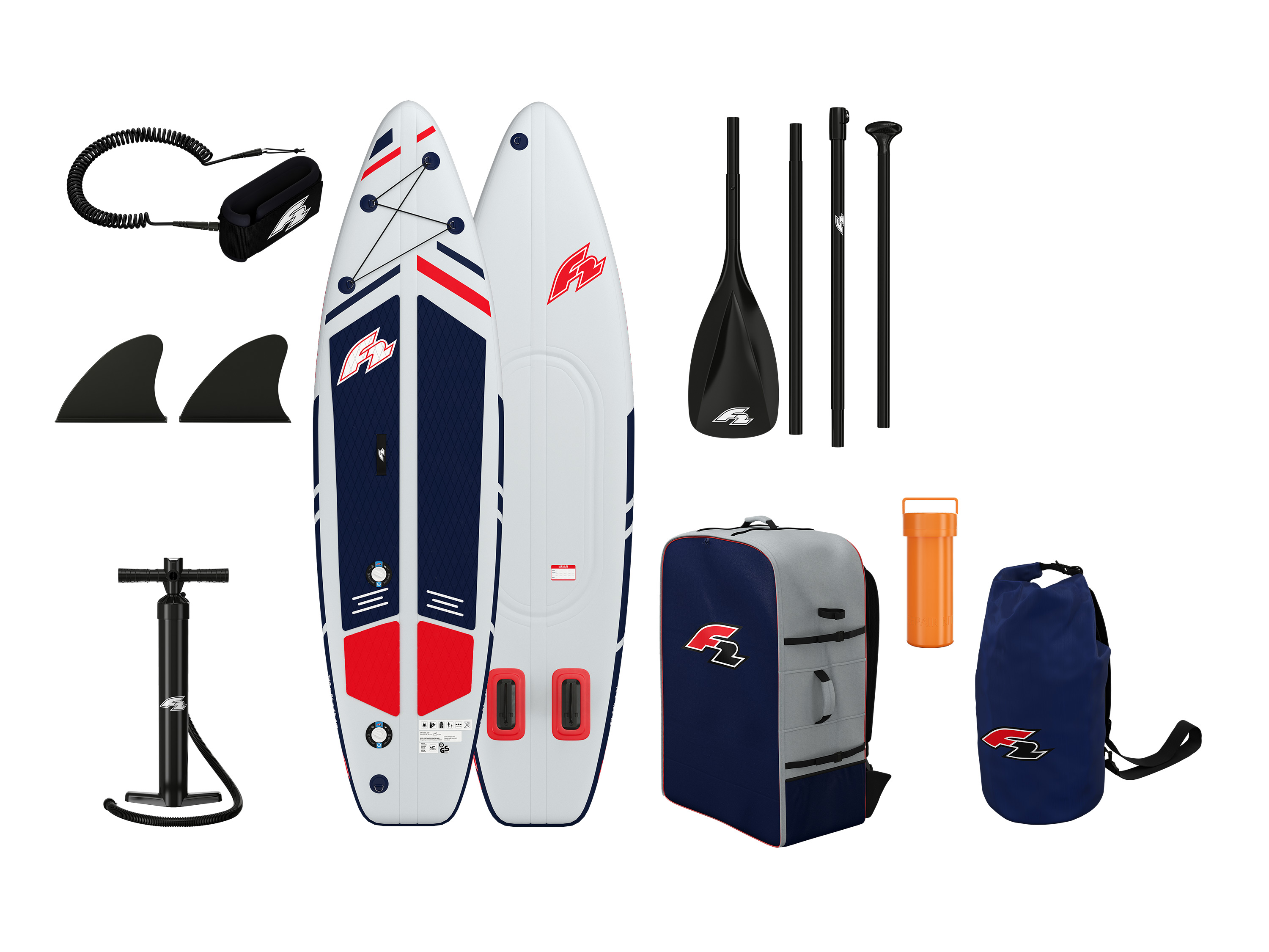 Deska do pływania SUP dwukomorowa F2 Allround-Compact