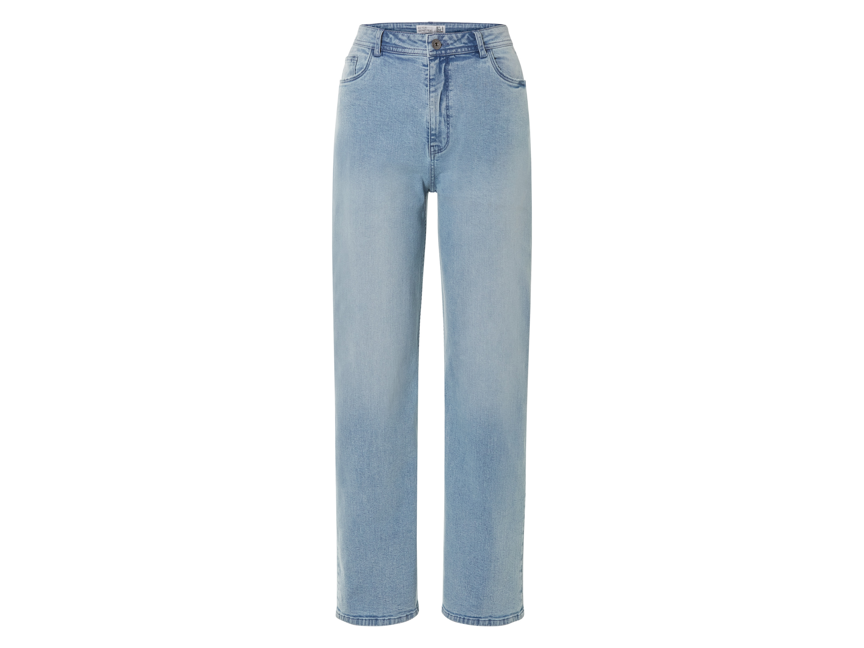 esmara Jeansy damskie z bawełny, Straight Fit 44 długa długość, Niebieski