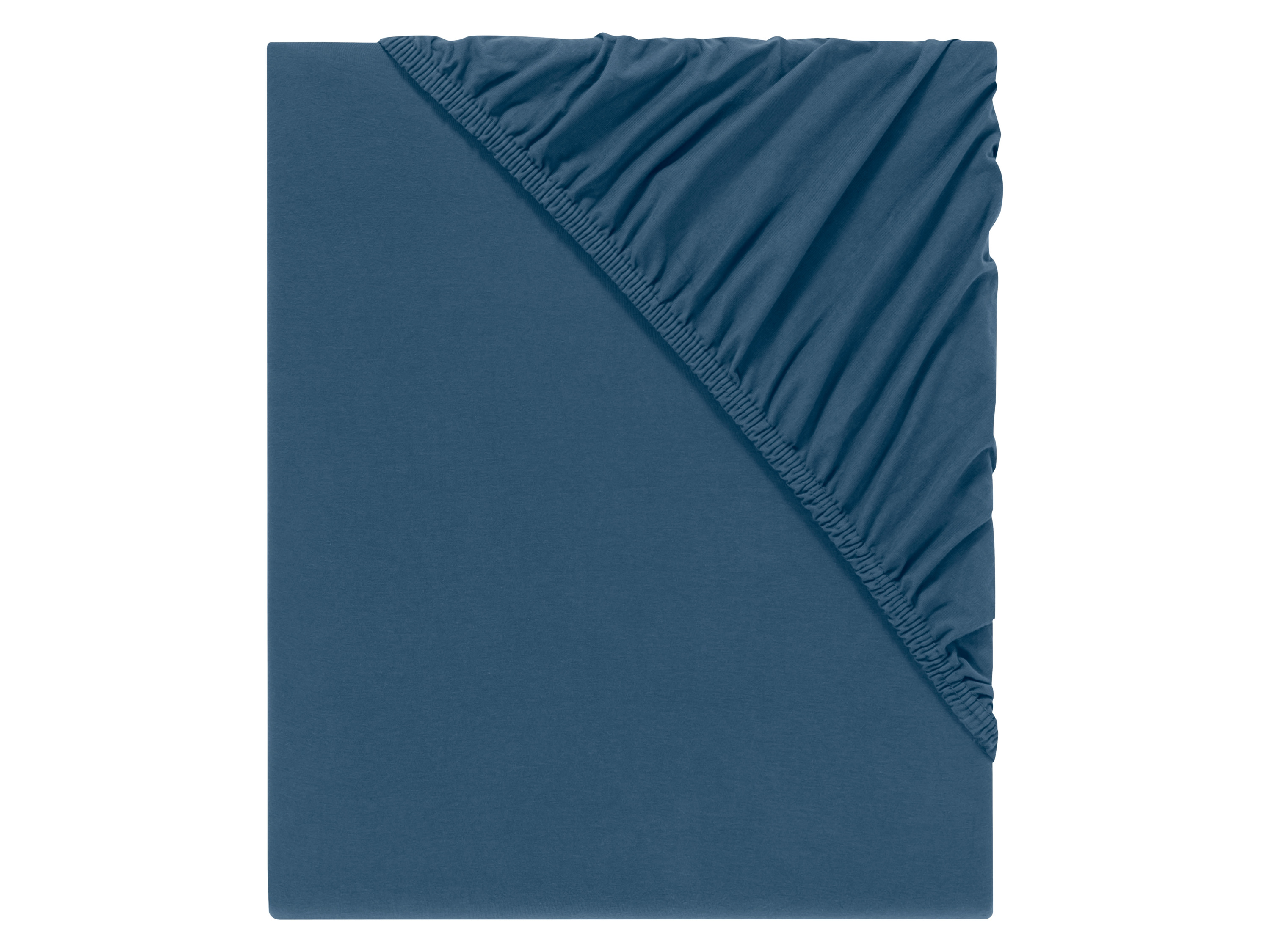 Livarno home Prześcieradło z dżerseju z gumką, 180-200 x 200 cm Niebieski
