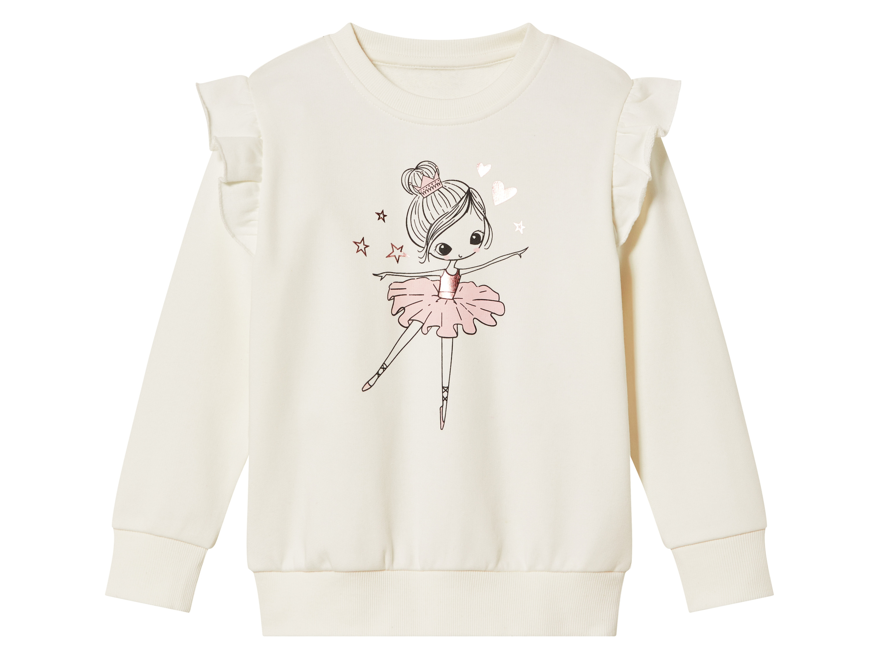 lupilu Bluza dziewczęca z falbankami 98/104, Biały