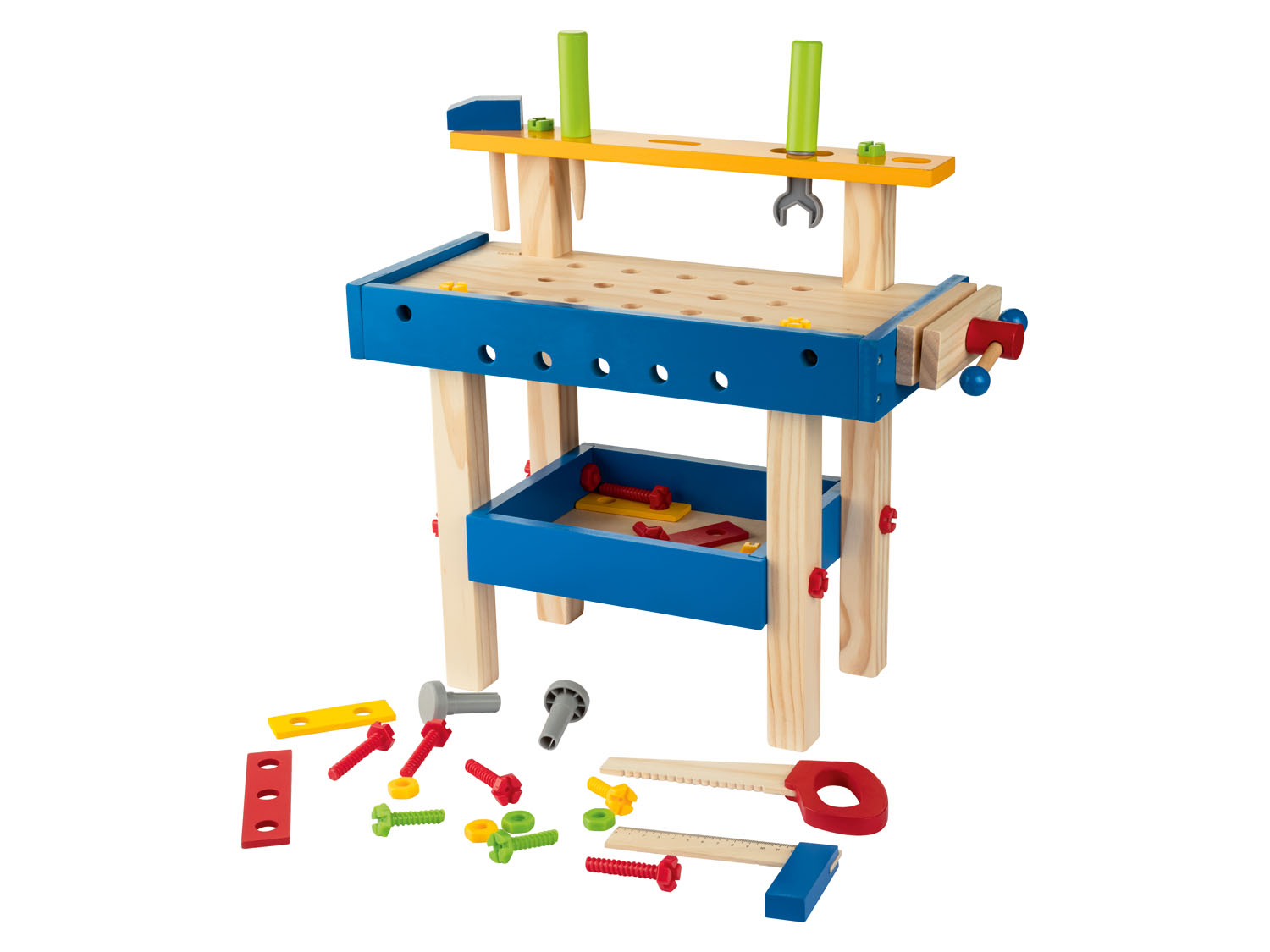 Playtive Drewniana toaletka/ Wózek na zakupy/ Mały majsterkowicz Mały majsterkowicz