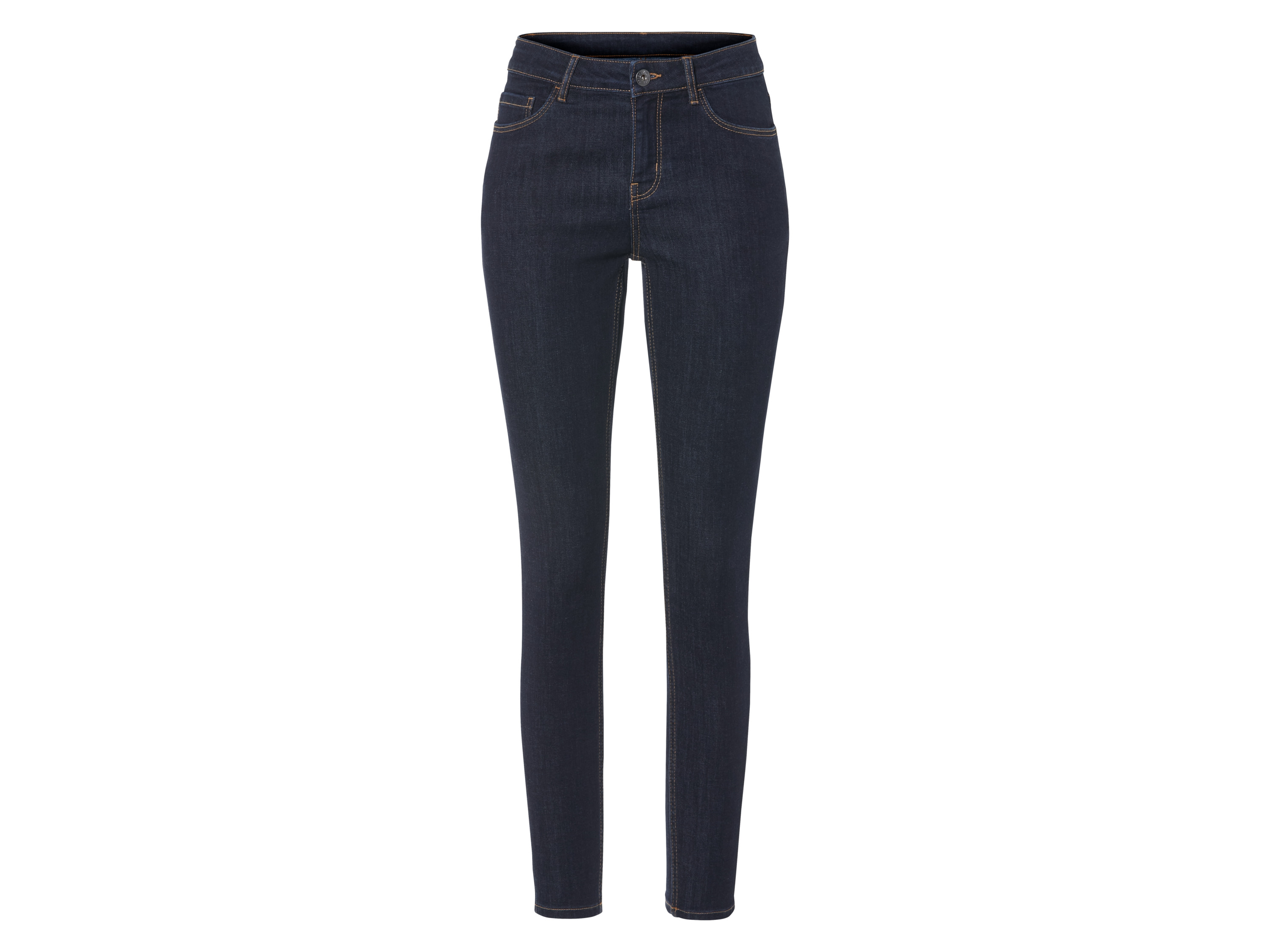 esmara Jeansy damskie Super Skinny Fit z bawełną Ciemnoniebieski, 44