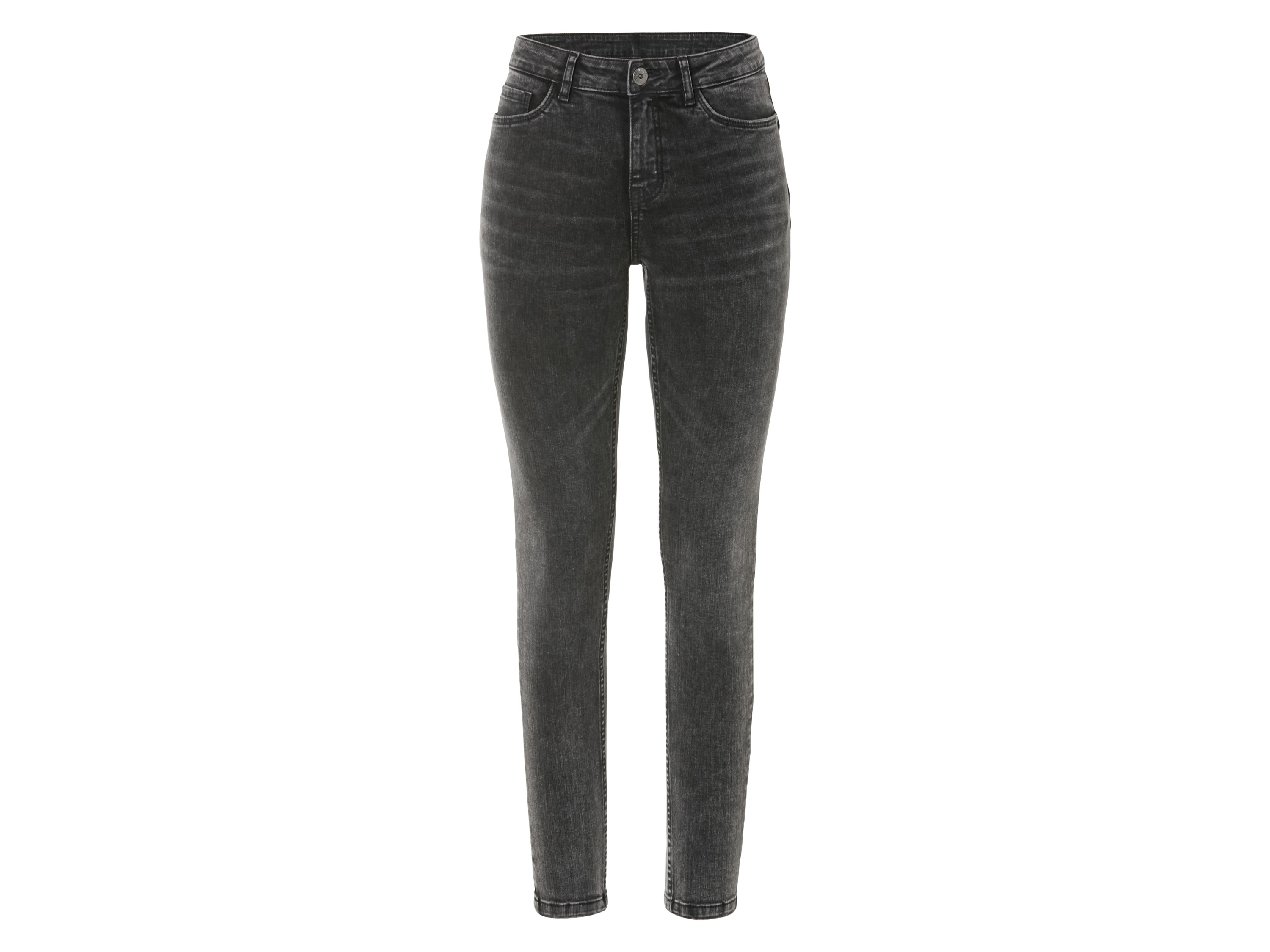 esmara Jeansy damskie z bawełną, Super Skinny Fit Szary, 44