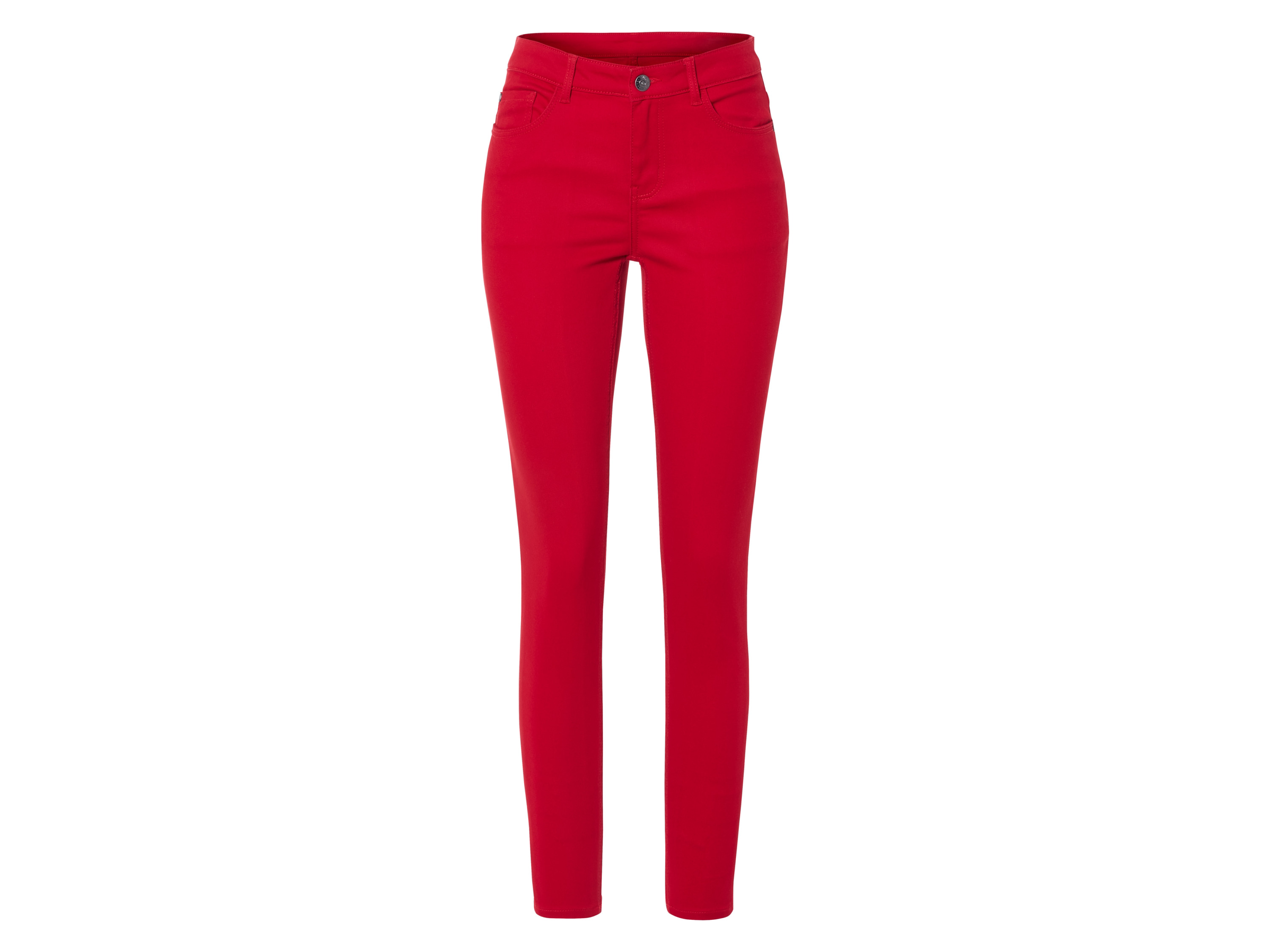 esmara Jeansy damskie Super Skinny Fit z bawełną Czerwony, 44