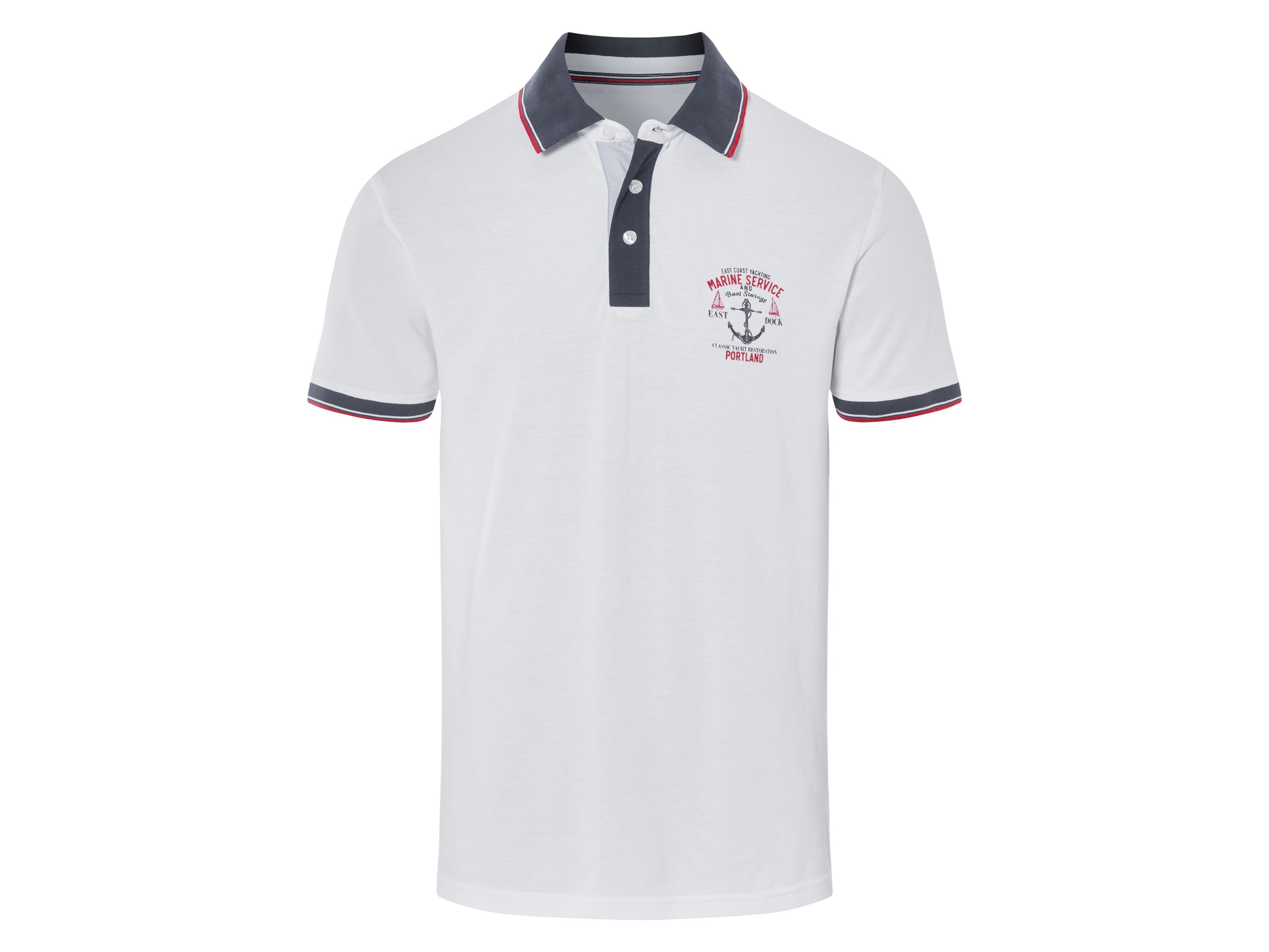 Livergy Koszulka polo męska z bawełny Biały, XL 56/58