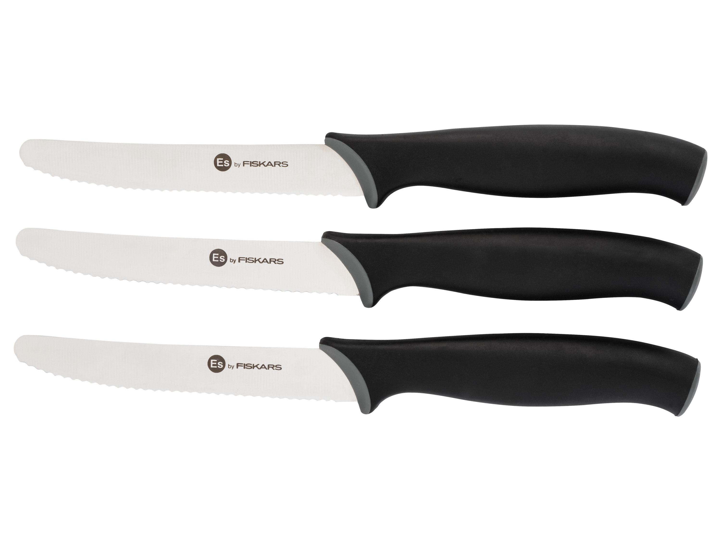 Fiskars Zestaw 3 noży, 2 rodzaje Ząbkowana krawędź