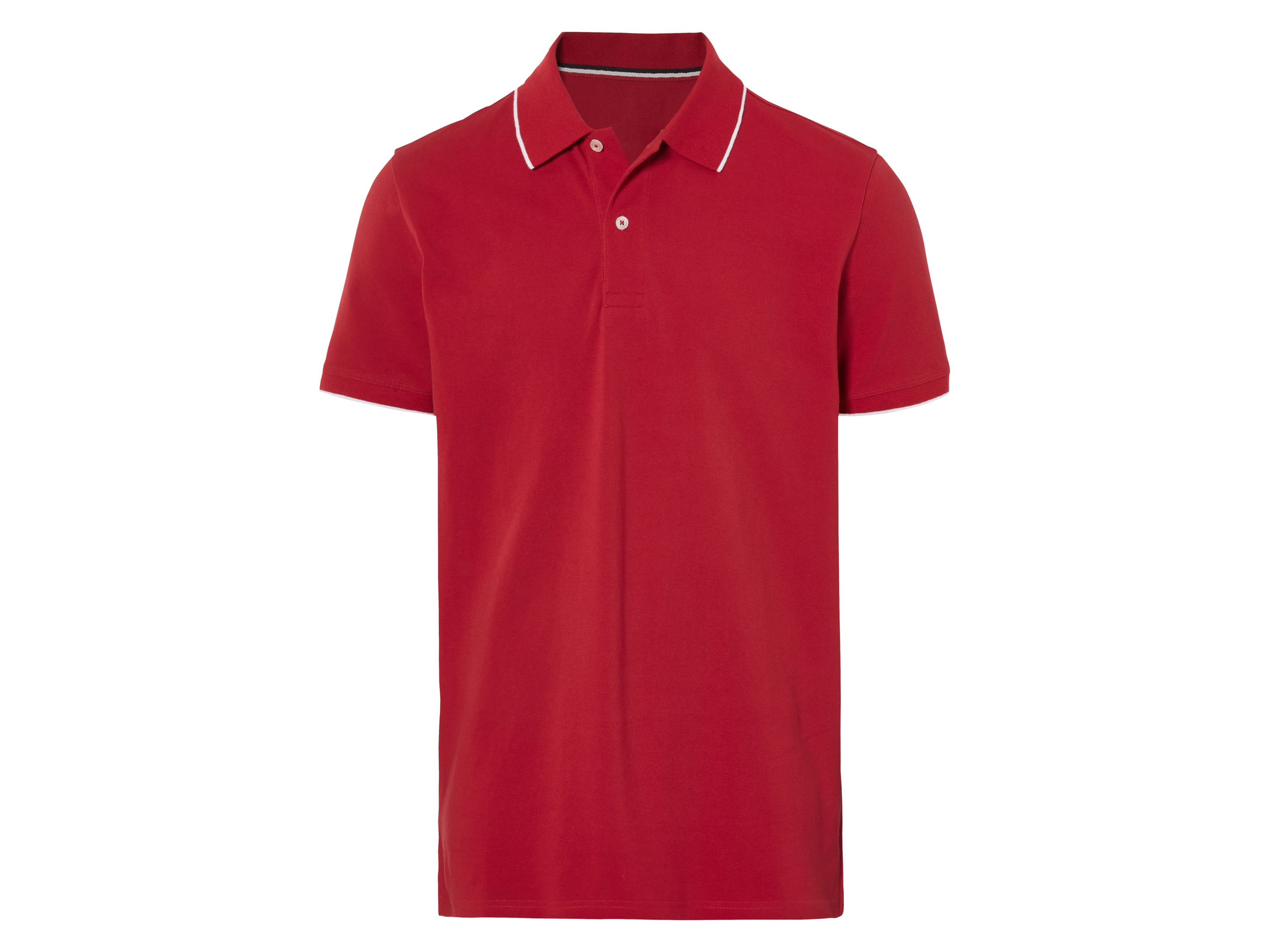 Livergy T-shirt polo męski z bawełny Czerwony, L 52/54