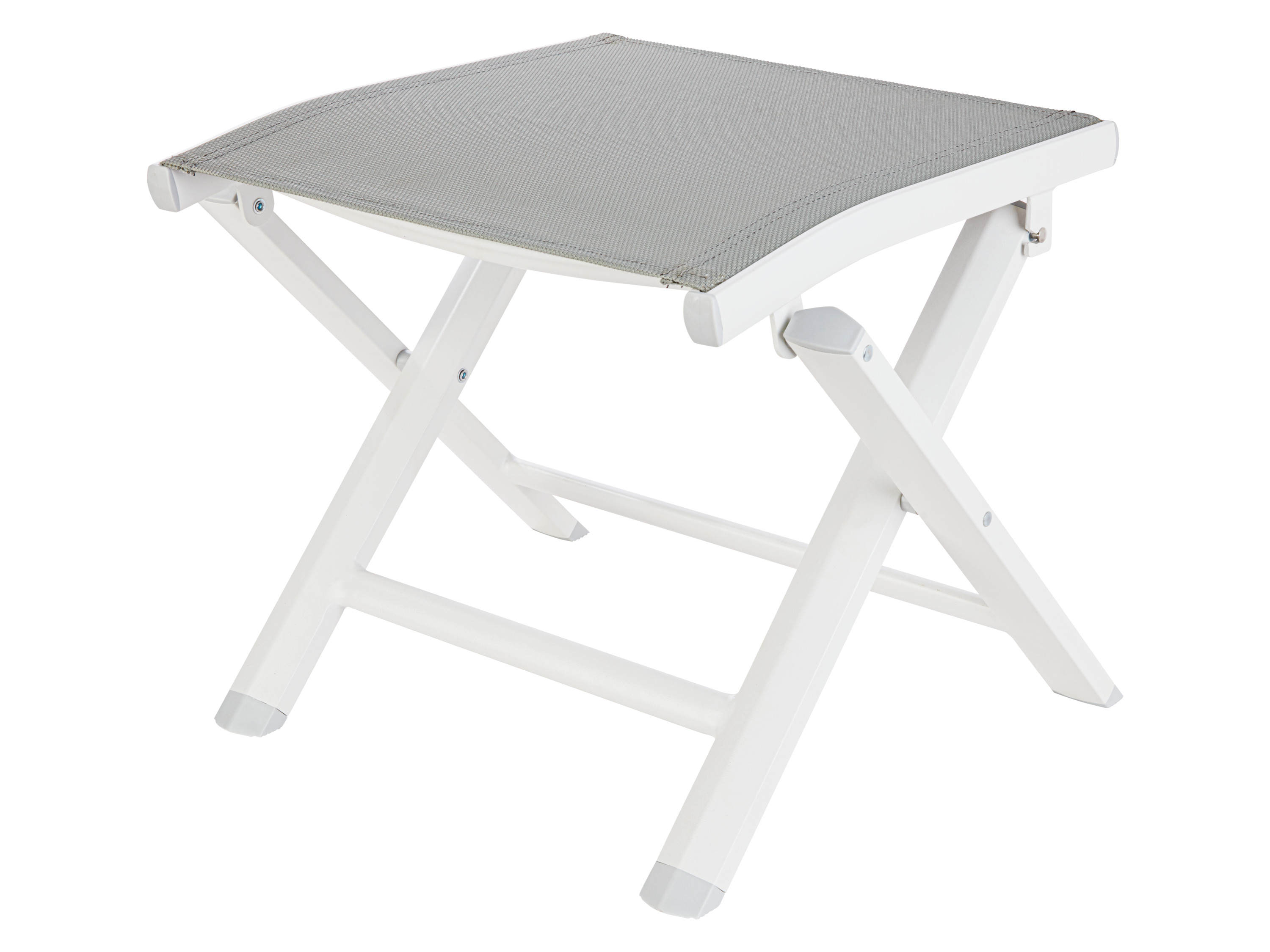 Livarno home Taboret aluminiowy Houston, biały/jasnoszary