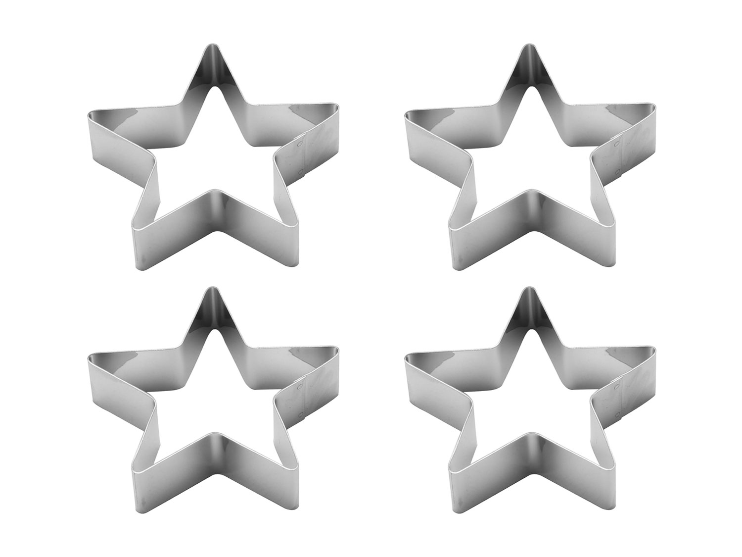 Echtwerk Zastawa ze stali szlachetnej obrączki na serwetki "star" wykonane z ed, 4 sztuki, Stal szlachetna