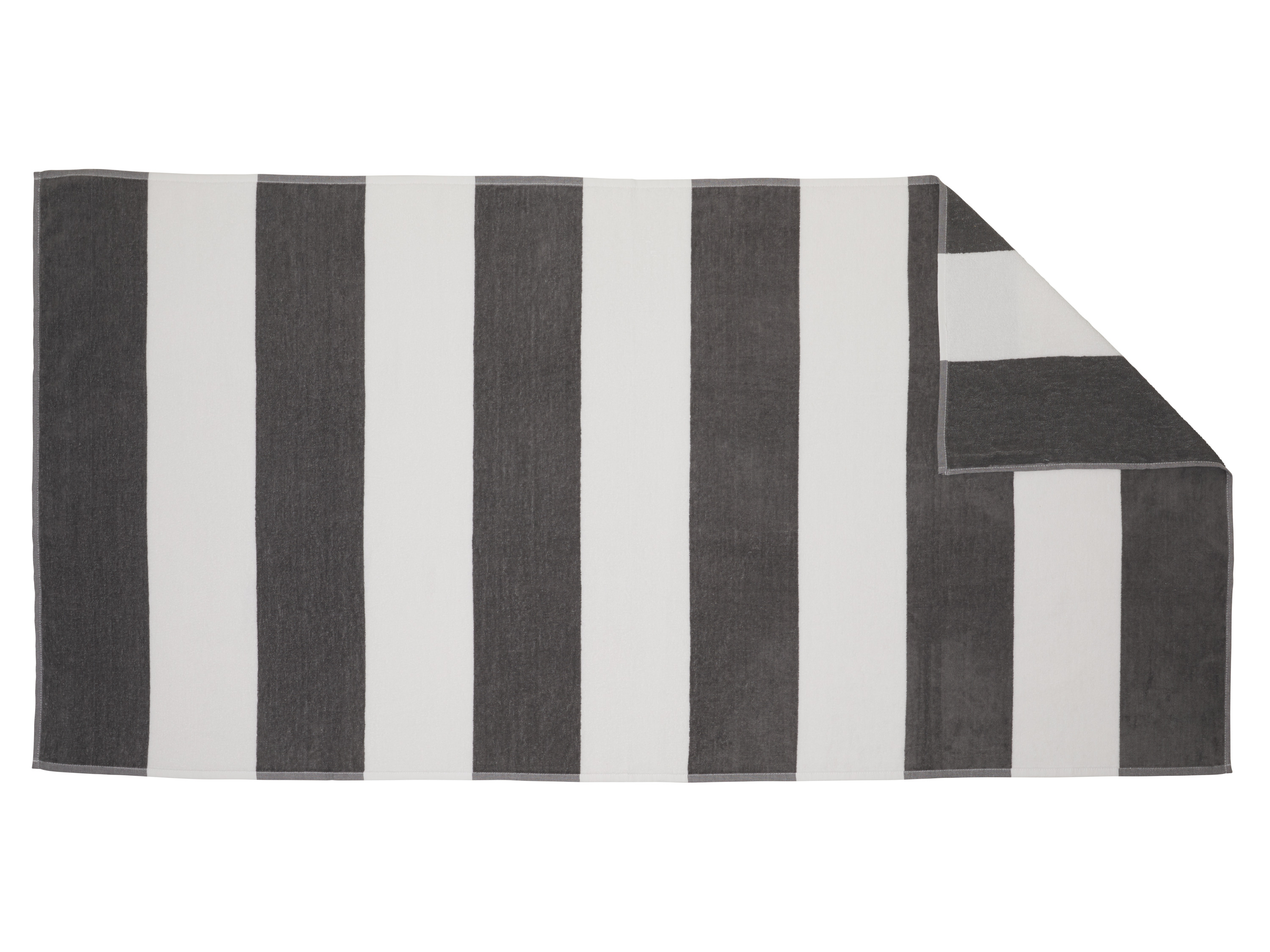 Crivit Ręcznik plażowy, 90 x 180 cm Biały/szary