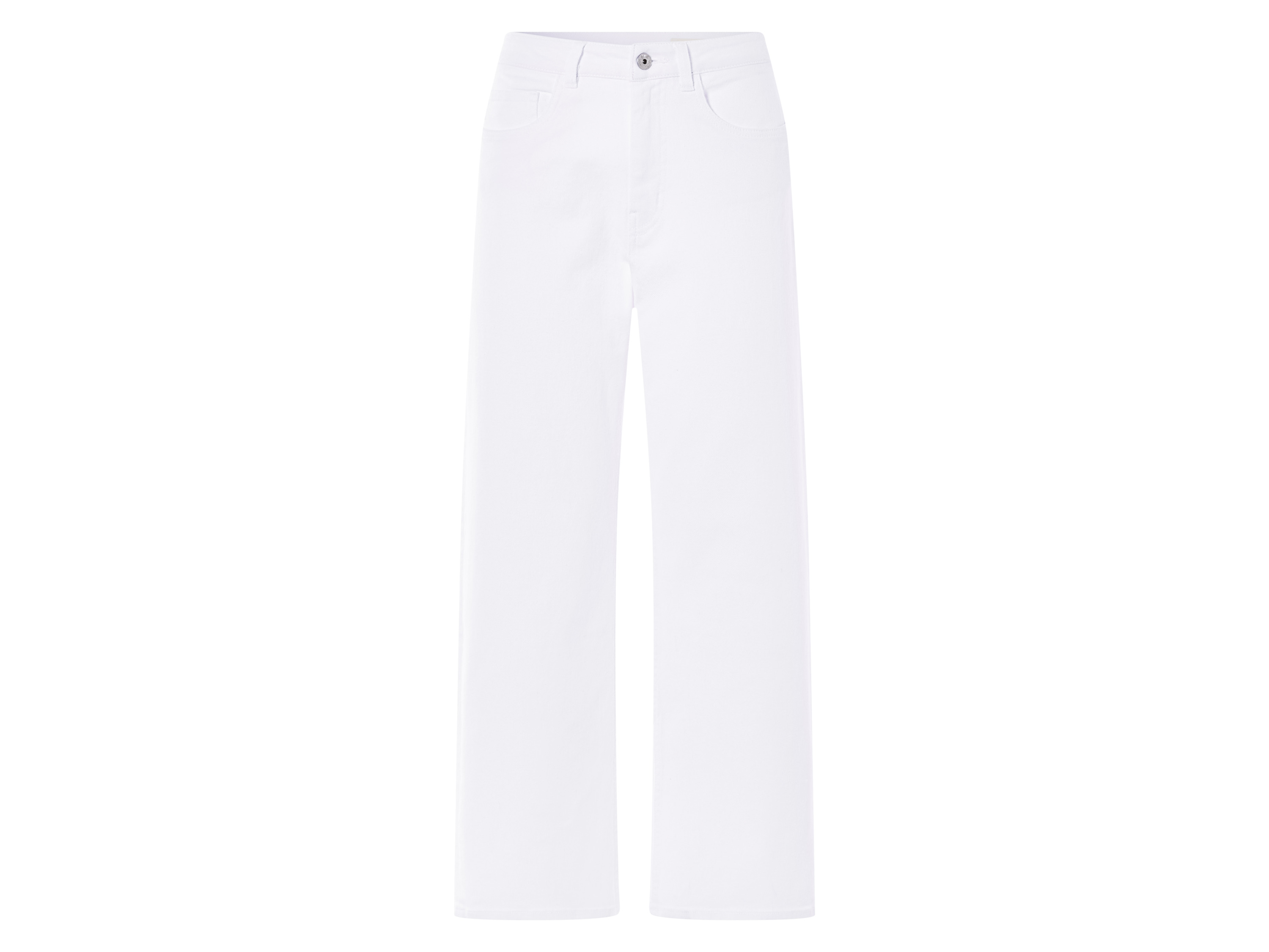 esmara Jeansy damskie z bawełną, Wide Leg Biały, 36
