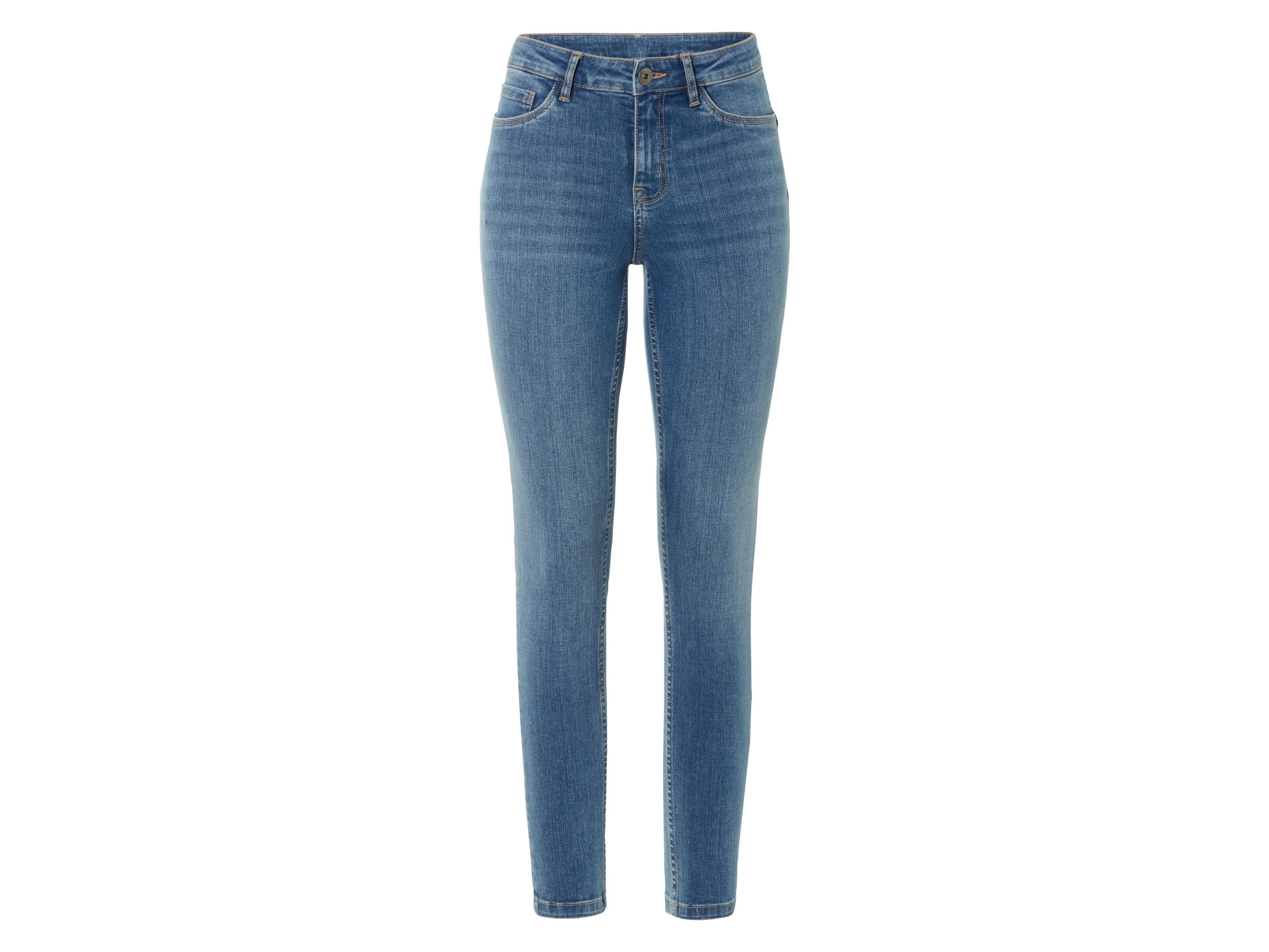 esmara Jeansy damskie z bawełną, Super Skinny Fit Niebieski, 44