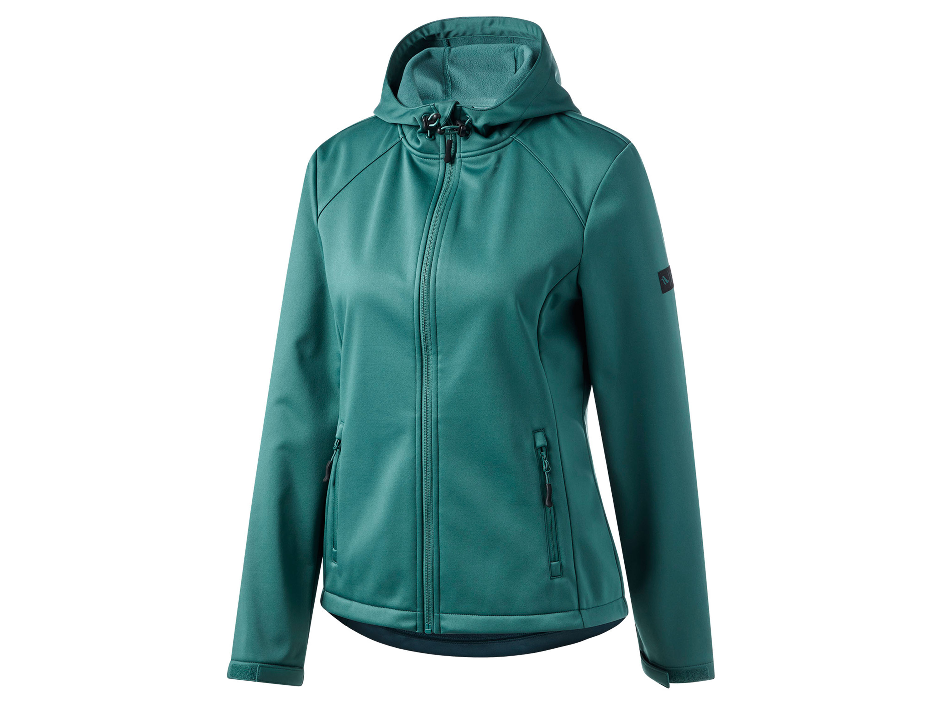 Rocktrail Kurtka damska softshell, z kapturem i wydłużonym tyłem XS 32-34, Ciemny turkusowy