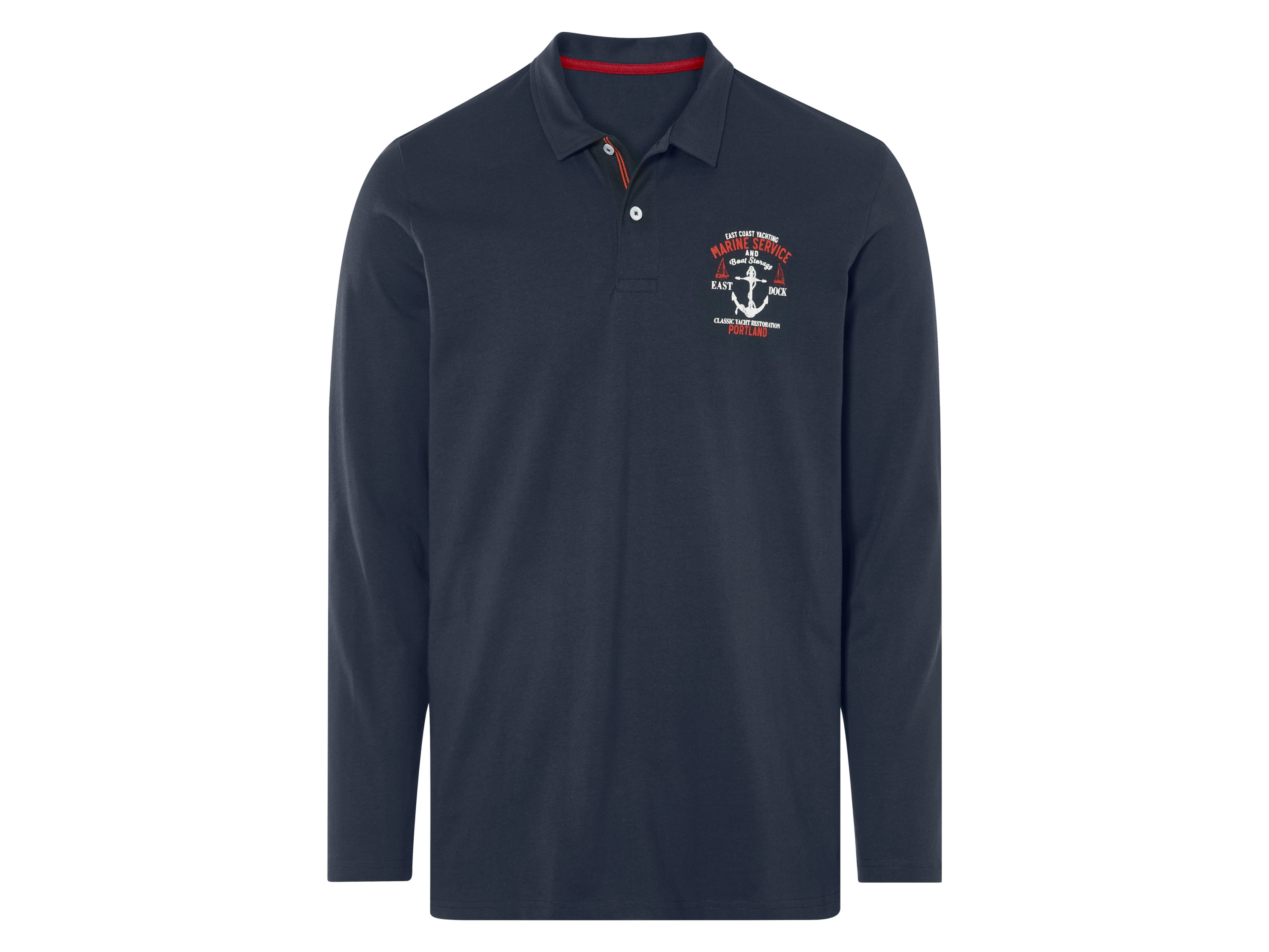 Livergy Koszulka polo męska z długim rękawem Granatowy, XL 56/58