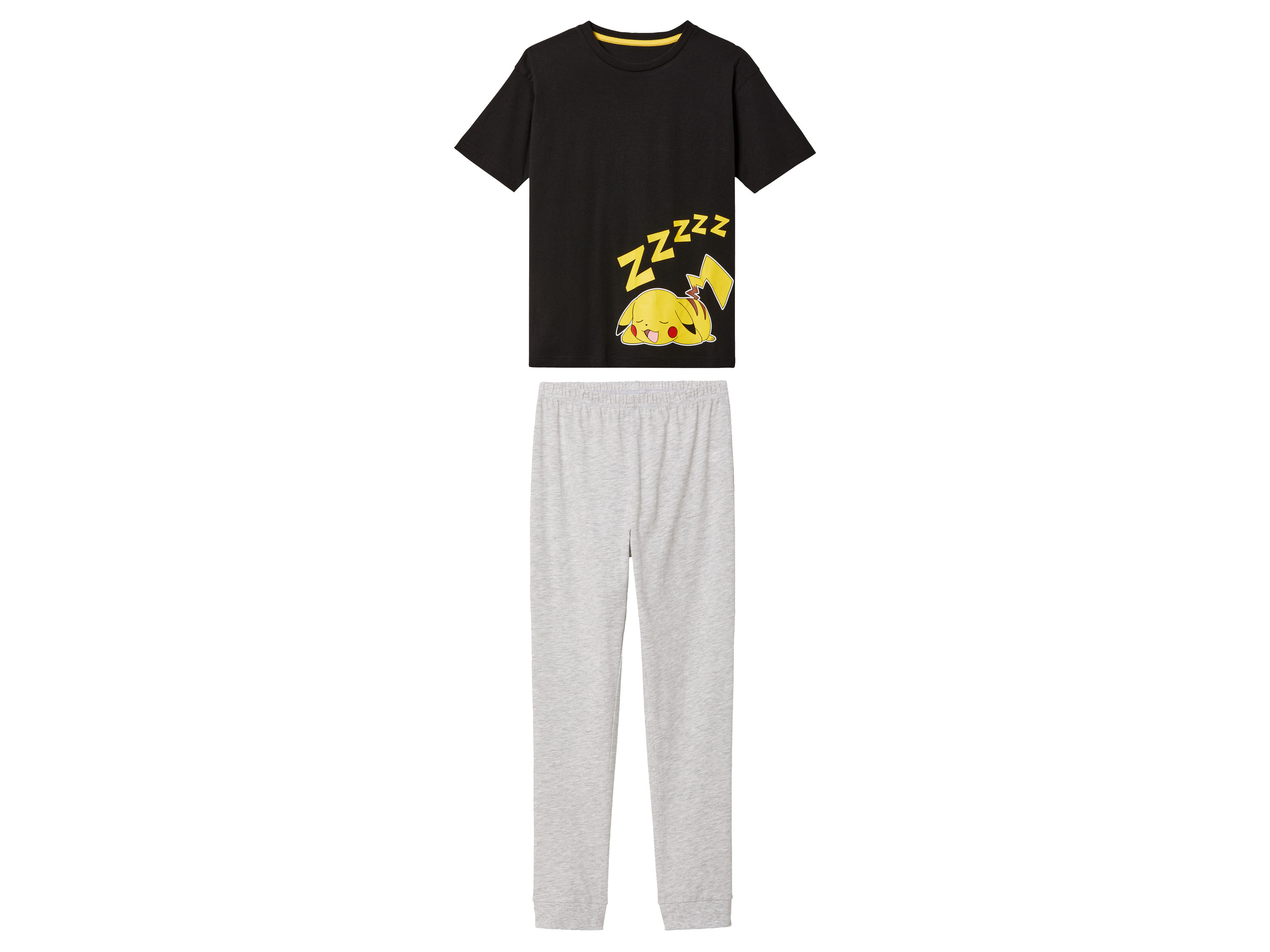 Piżama dziecięca bawełniana z postaciami z bajek t-shirt + spodnie Wzór Pokémon, 158/164