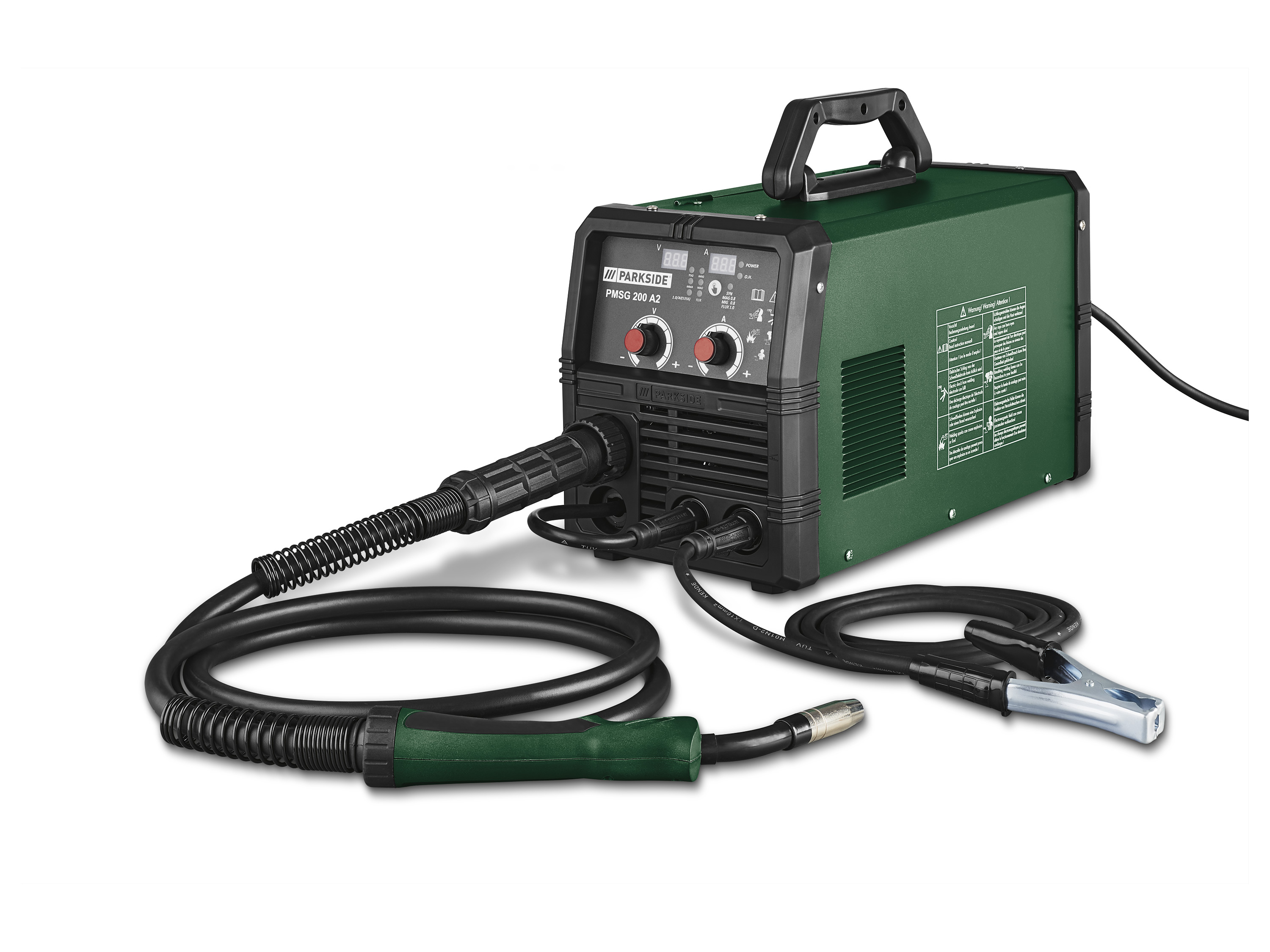Parkside Spawarka wielofunkcyjna Pmsg 200 A2, 4 metody spawania, 200 A