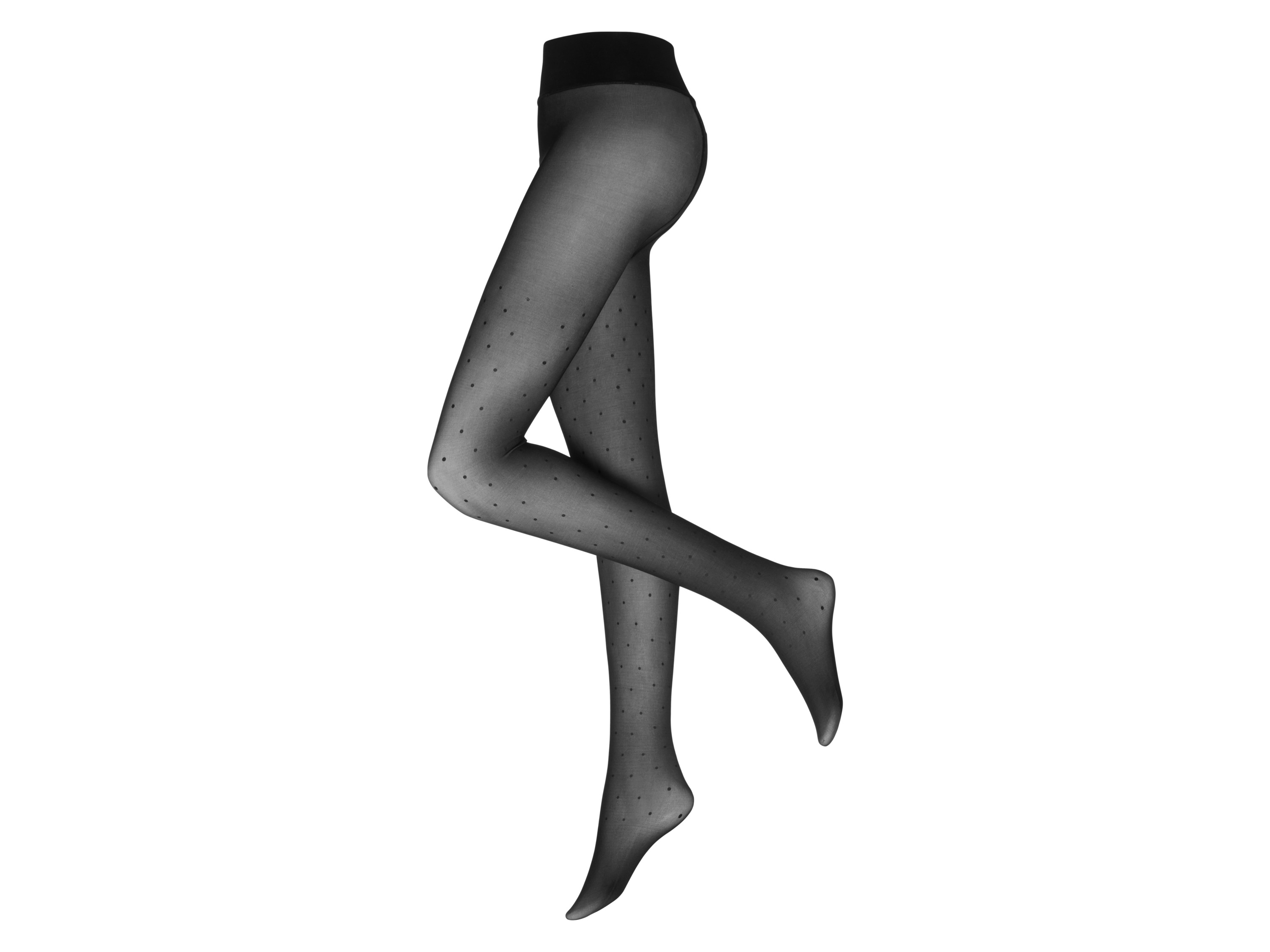 esmara Legginsy termiczne damskie kryjące, 70 DEN S 36/38, Kropki/czarny