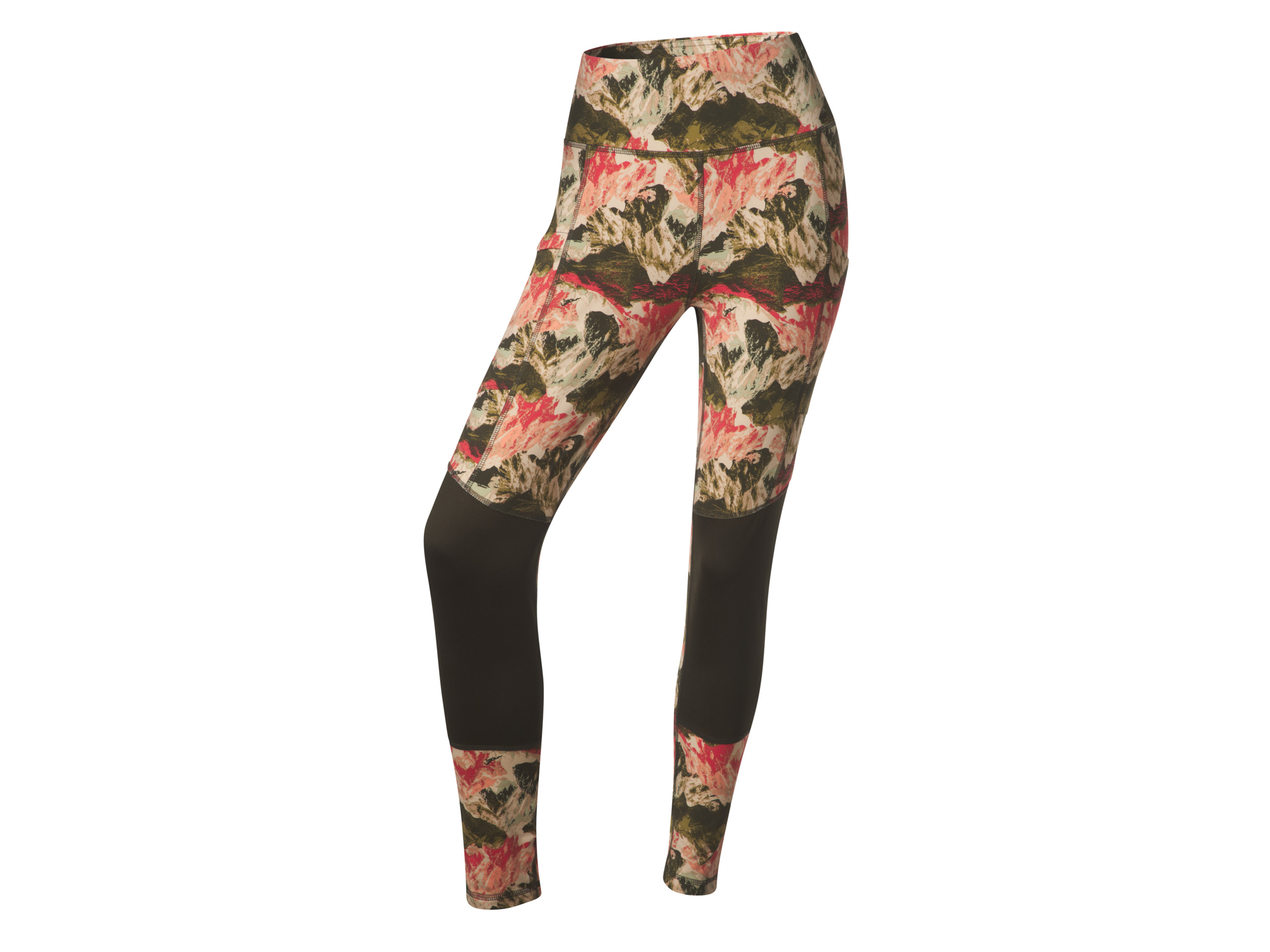 Crivit Legginsy termiczne funkcyjne damskie XS 32/34, Zielony/ różowy/ we wzory