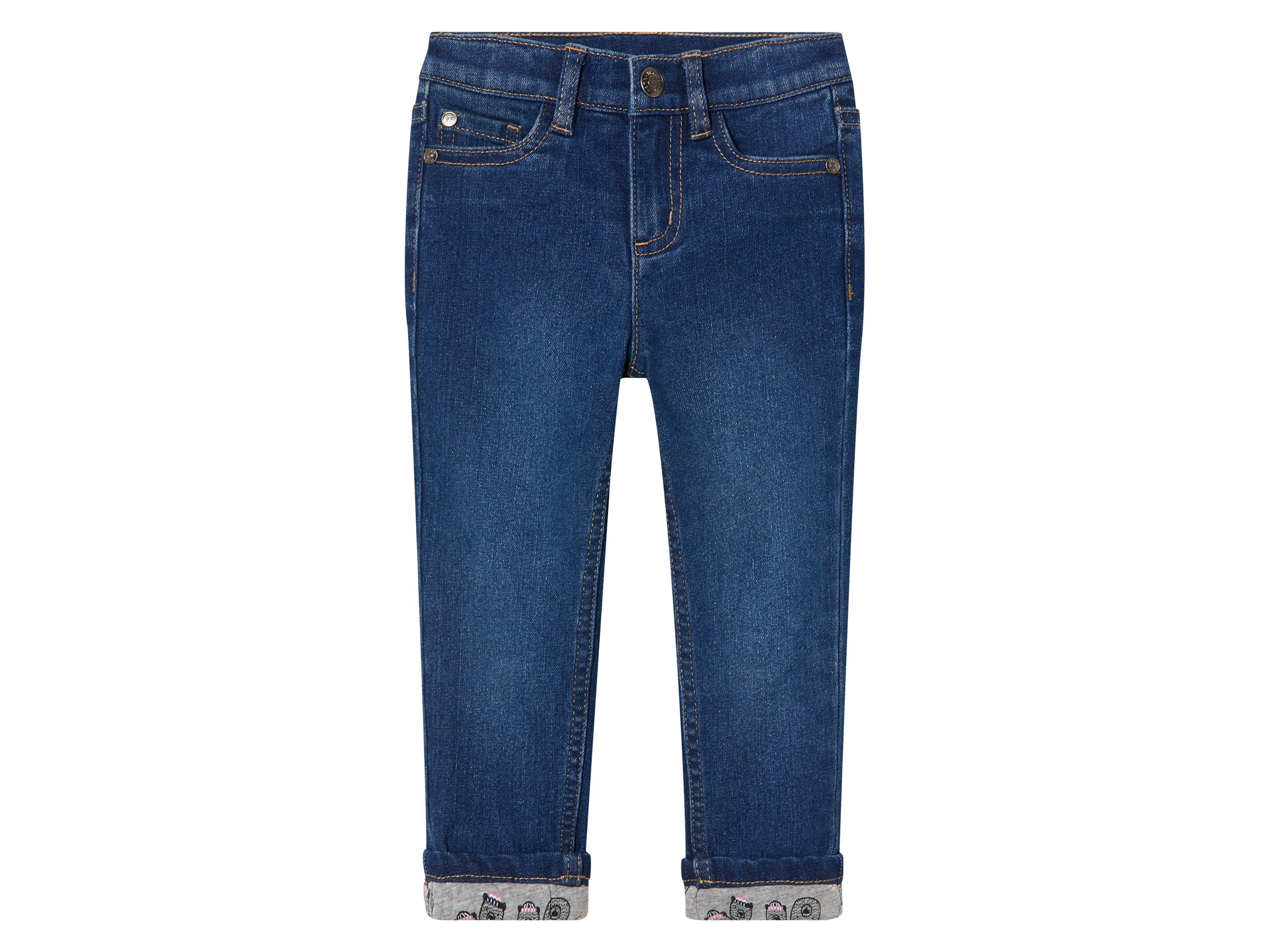lupilu Jeansy dziewczęce z bawełną, skinny fit 110, Niebieski
