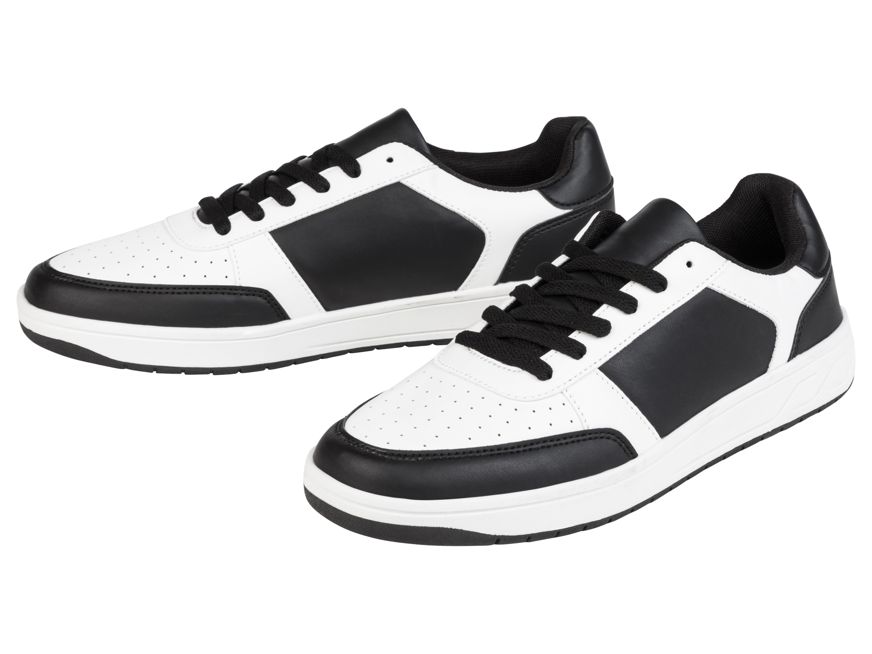 Livergy Buty sneakersy męskie Czarny/ biały, 44