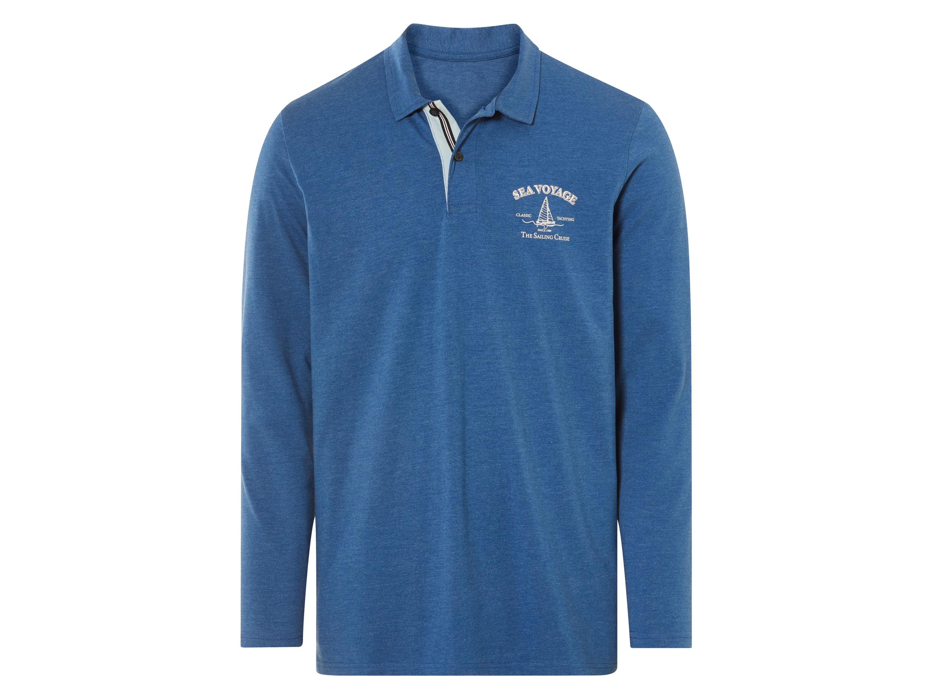 Livergy Koszulka polo męska z długim rękawem Niebieski, XL 56/58