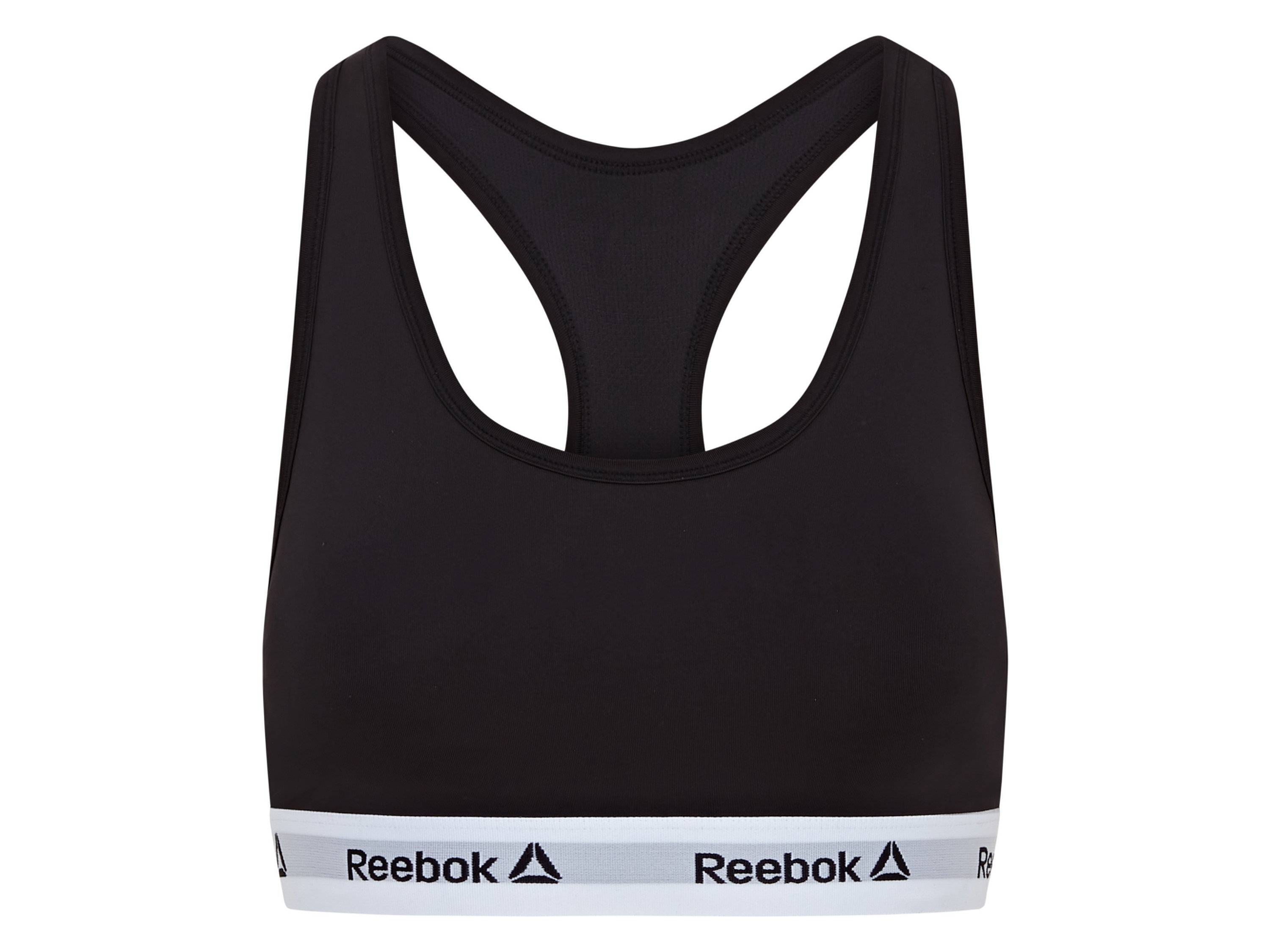 Reebok Biustonosz sportowy damski M, Czarny/ biały