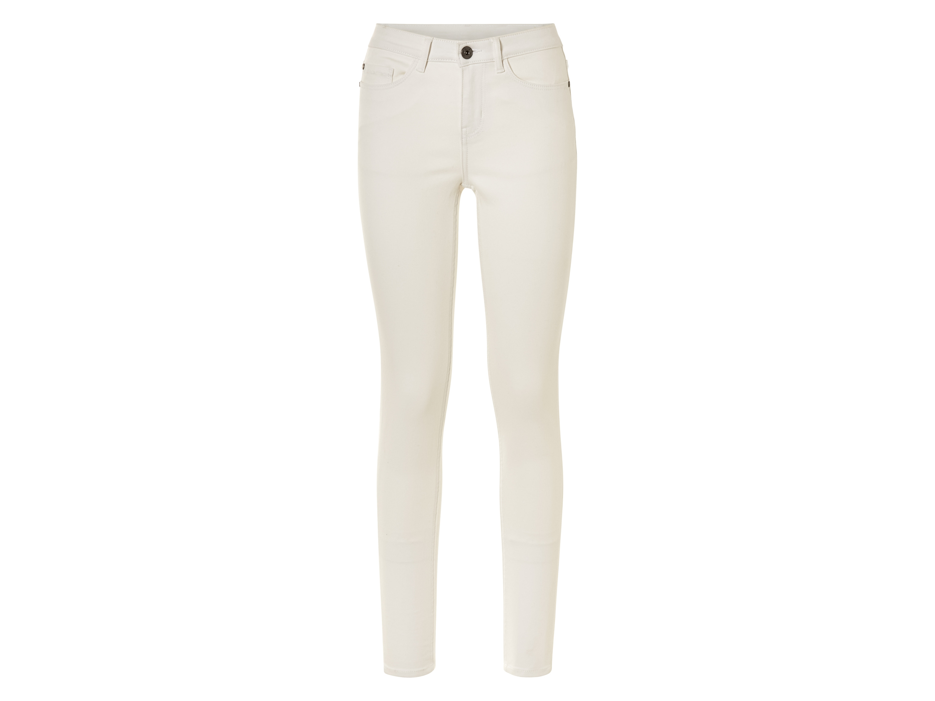 esmara Jeansy damskie super skinny fit Biały, 44