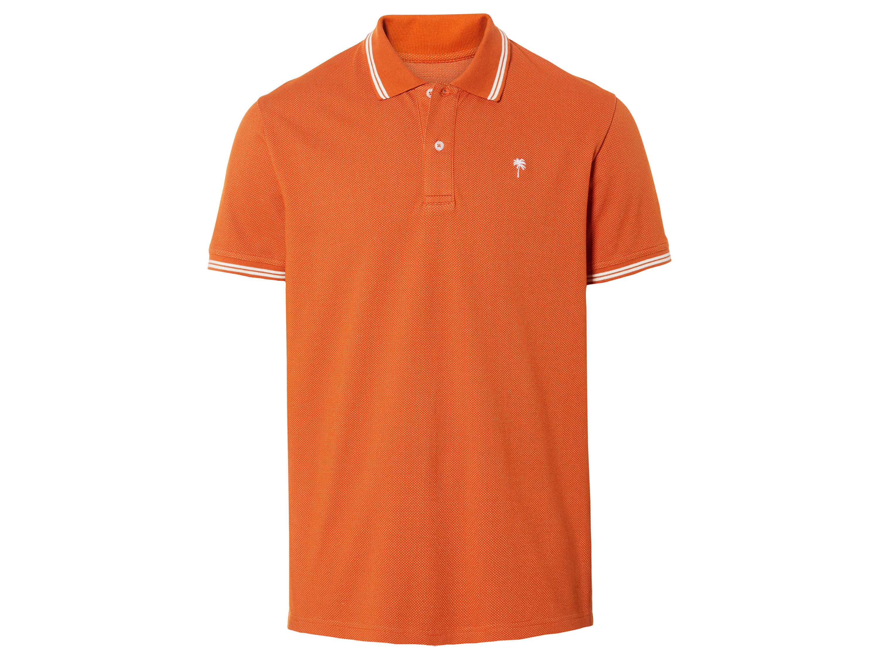 Livergy Koszulka polo męska z bawełną S 44-46, Pomarańczowy