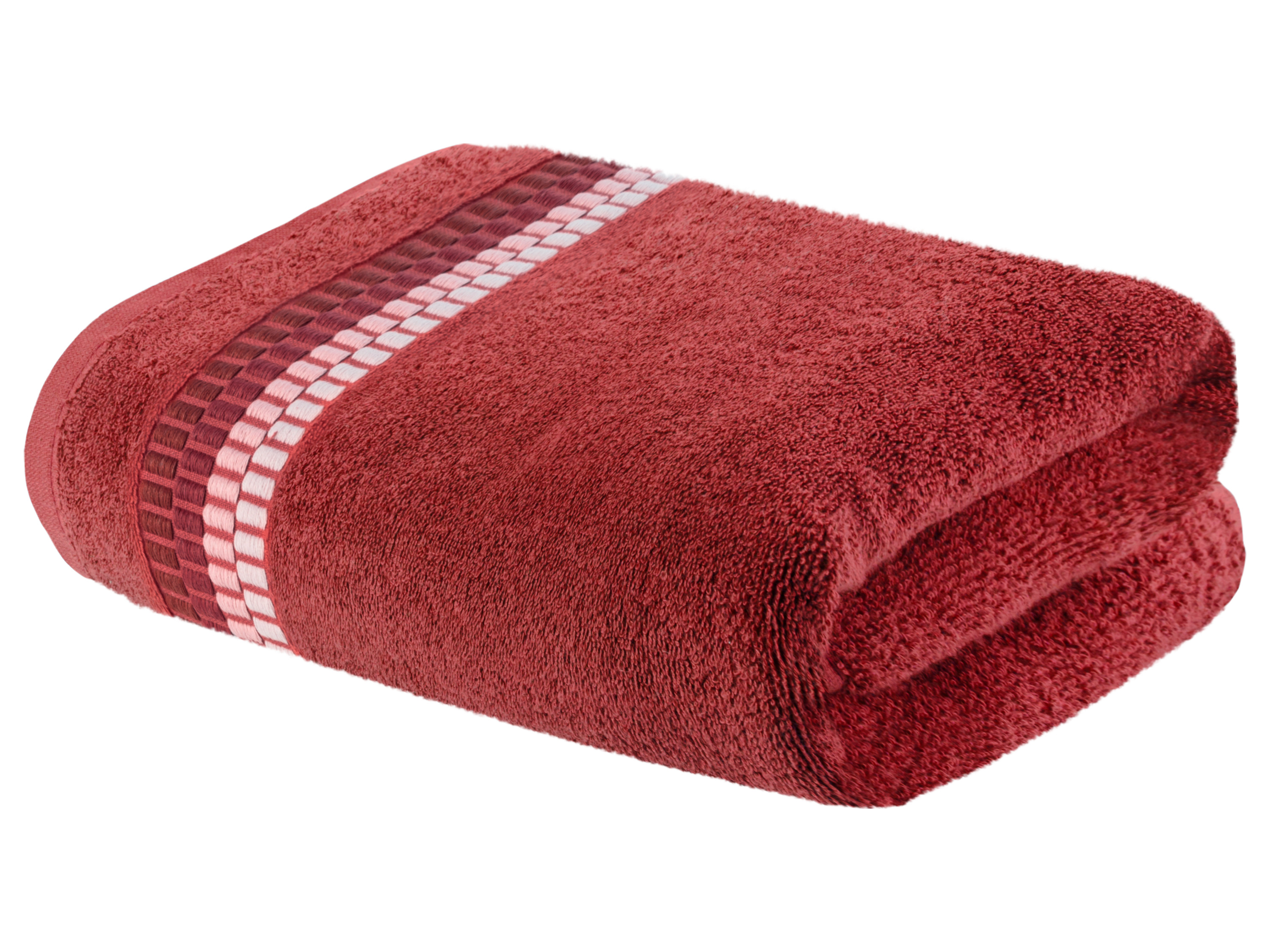 Livarno home Ręcznik kąpielowy frotte, 70 x 140 cm Czerwony
