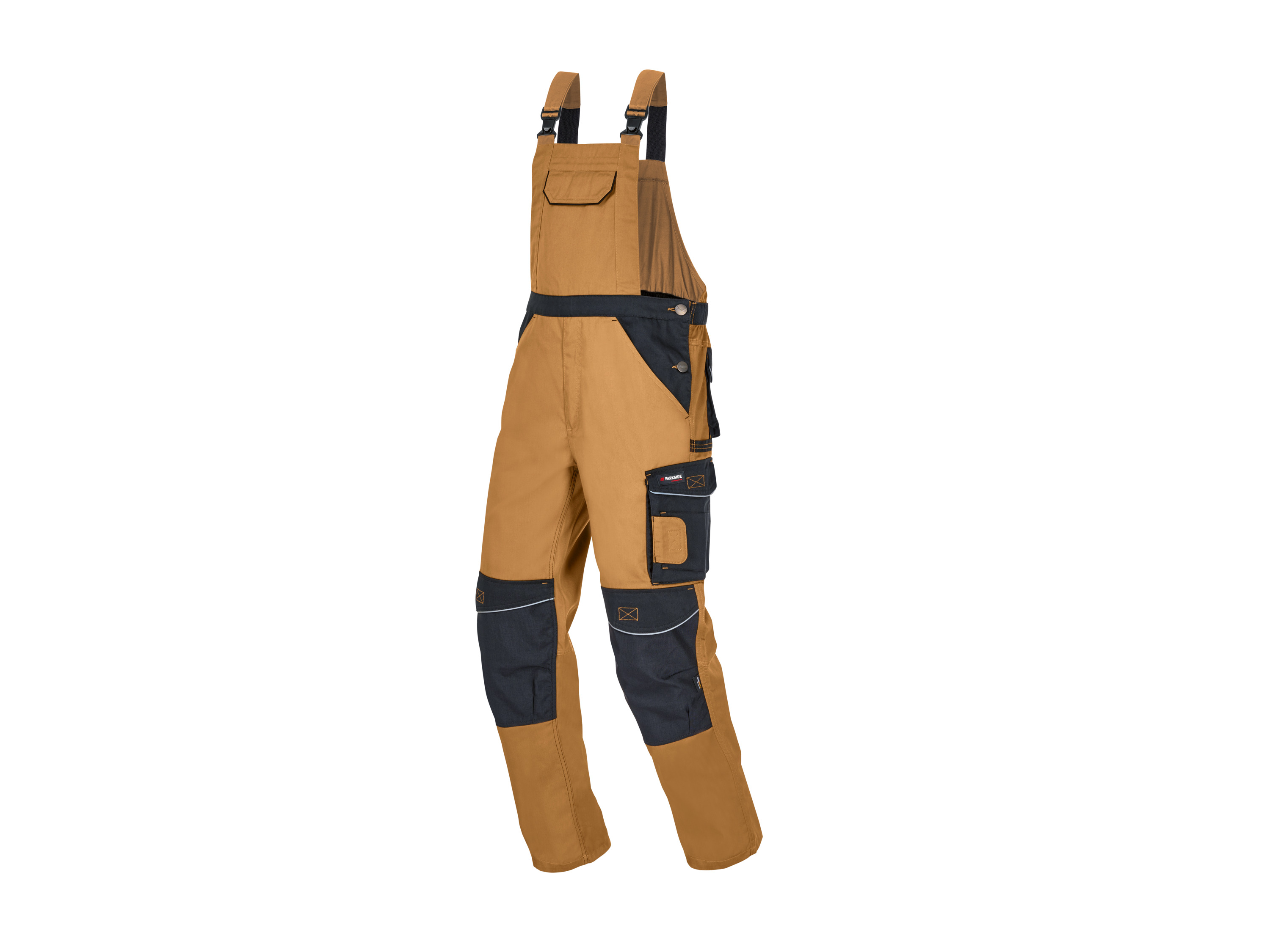 Parkside Performance Spodnie robocze męskie z wzmocnieniem Cordura na kolanach Brązowy, 48