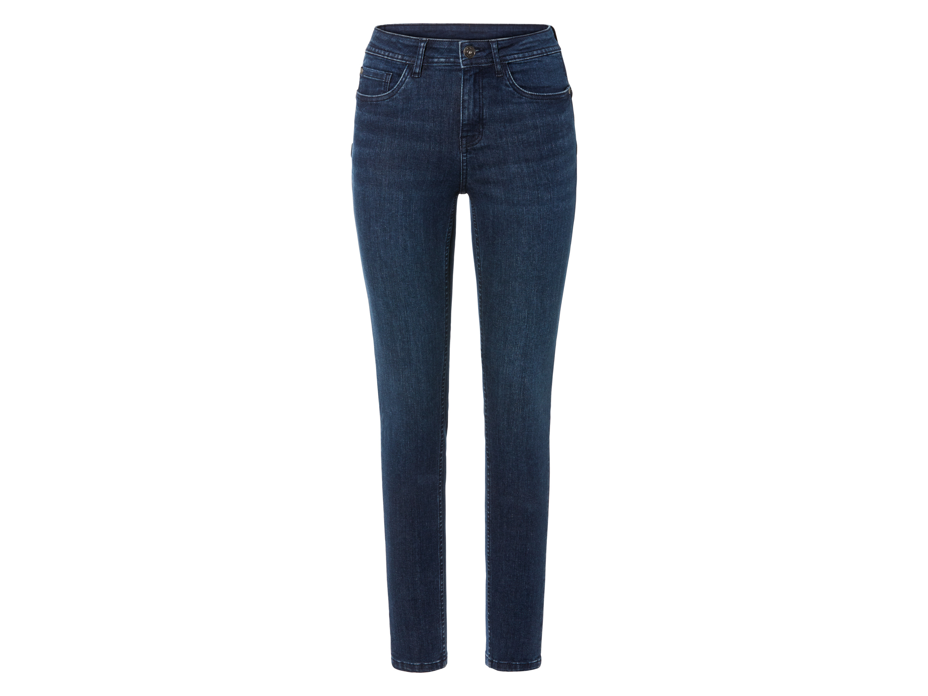 esmara Jeansy damskie z bawełną, super skinny fit 34, Ciemnoniebieski