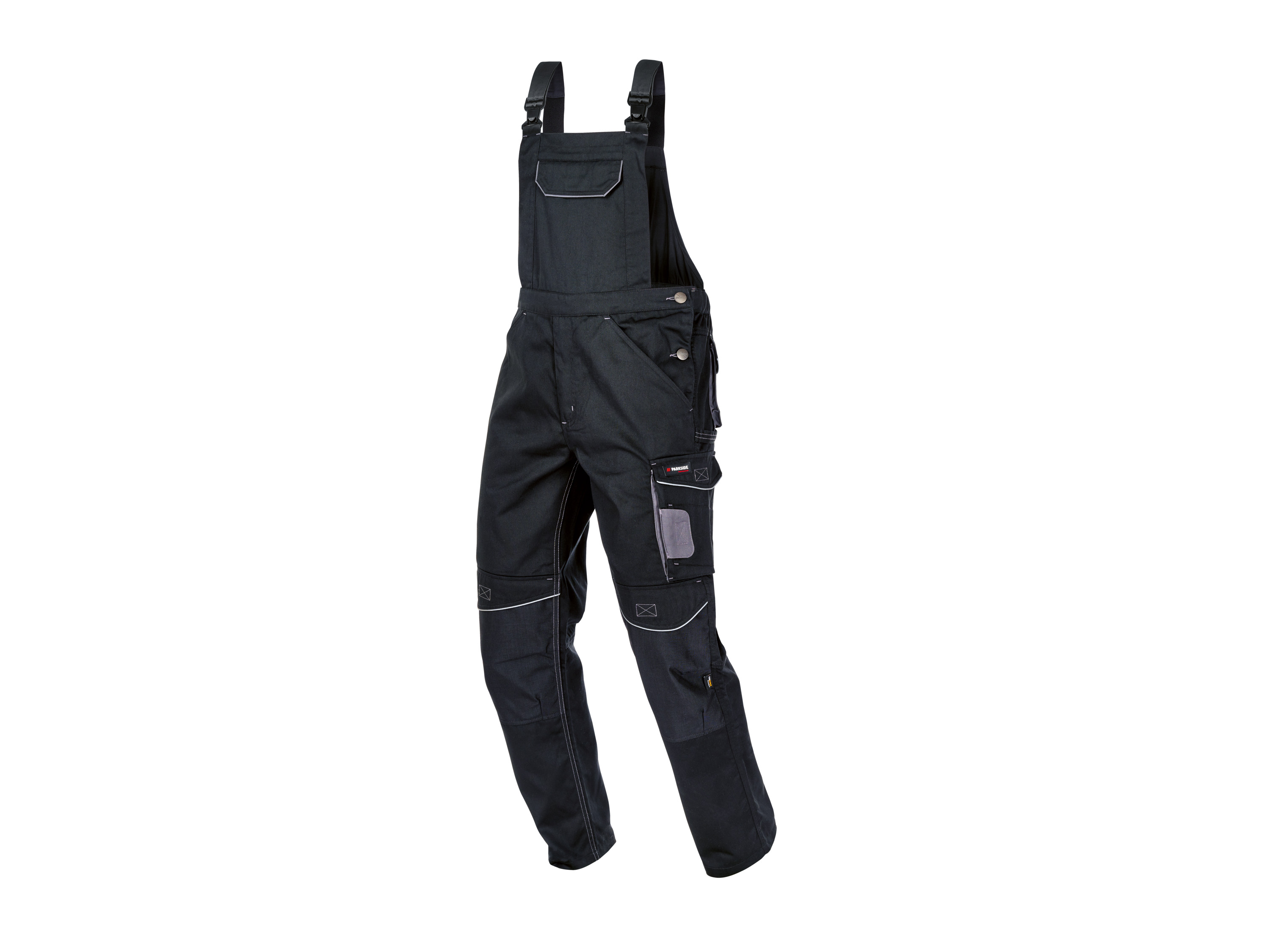 Parkside Performance Spodnie robocze męskie z wzmocnieniem Cordura na kolanach Czarny, 56