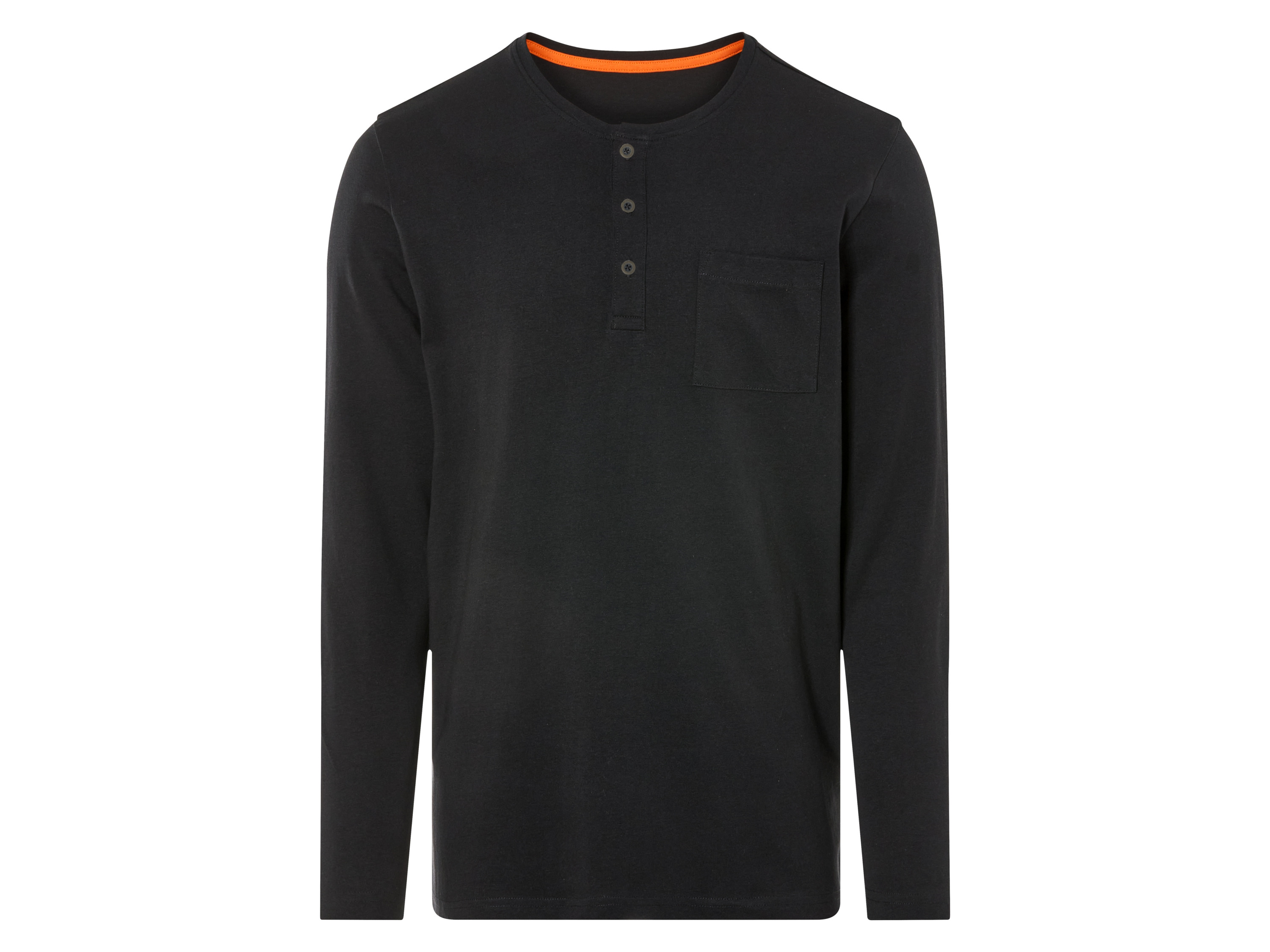 Livergy Koszulka męska bawełniana z długim rękawem Czarny, XL 56/58