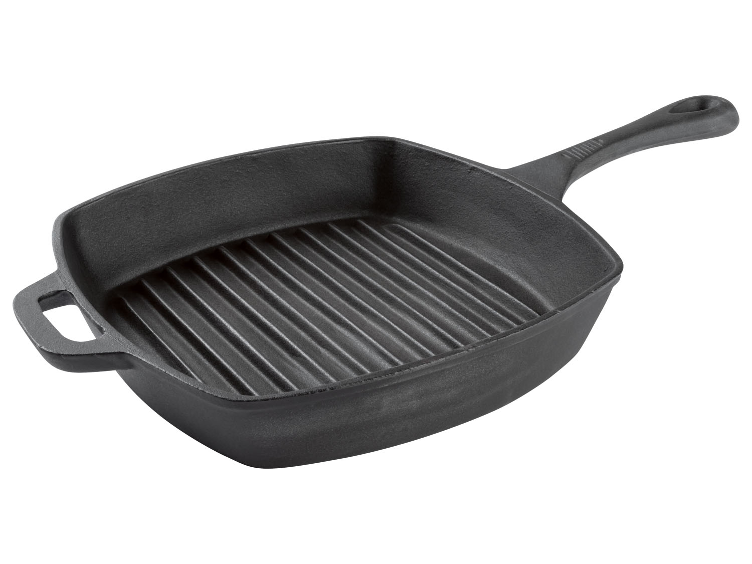 Grillmeister Patelnia żeliwna, 25,5 x 25,5 cm / Patelnia grillowa żeliwna, Ø 34 cm Patelnia