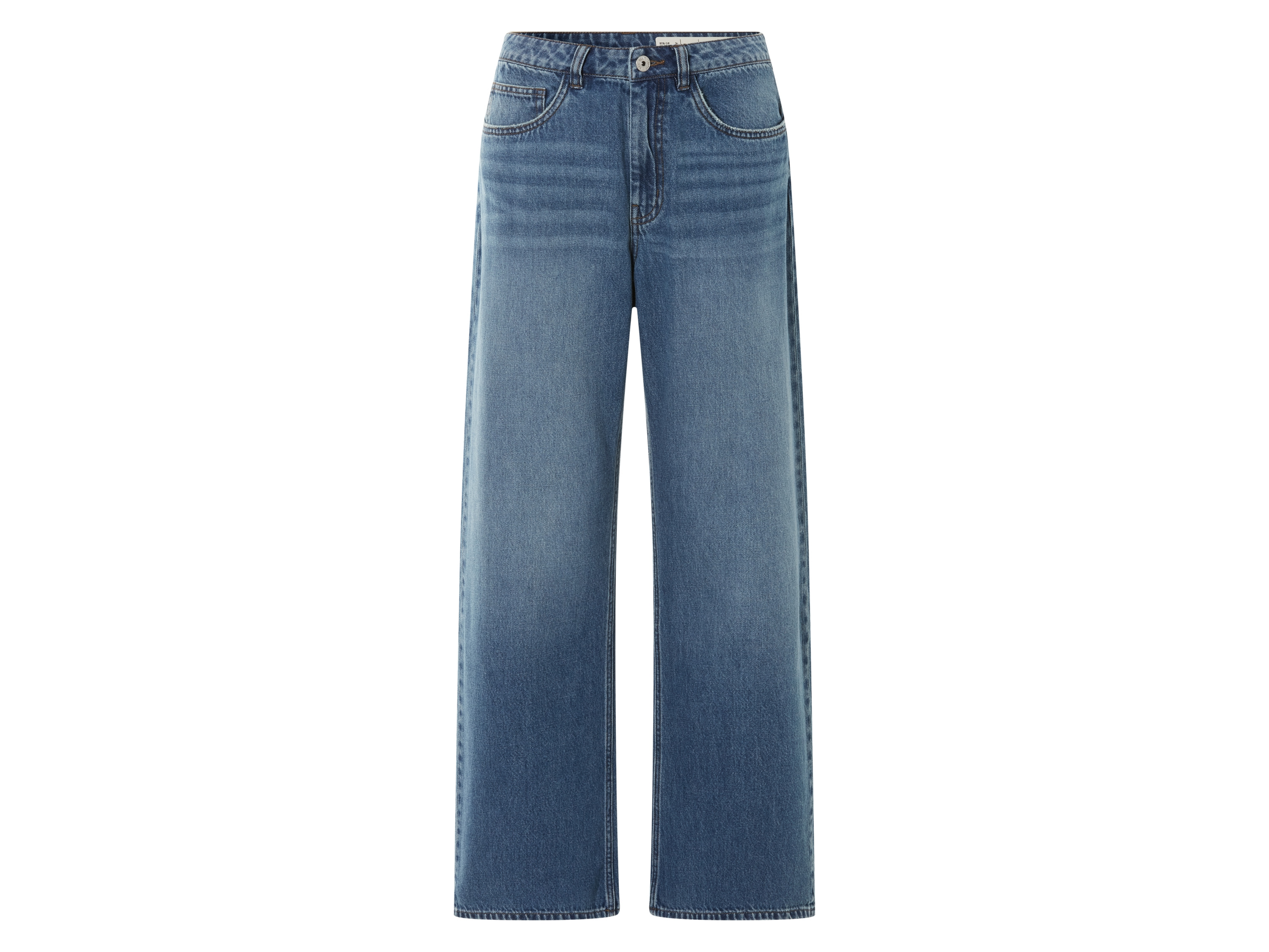 esmara Jeansy damskie z bawełną, Wide Leg Niebieski, 38