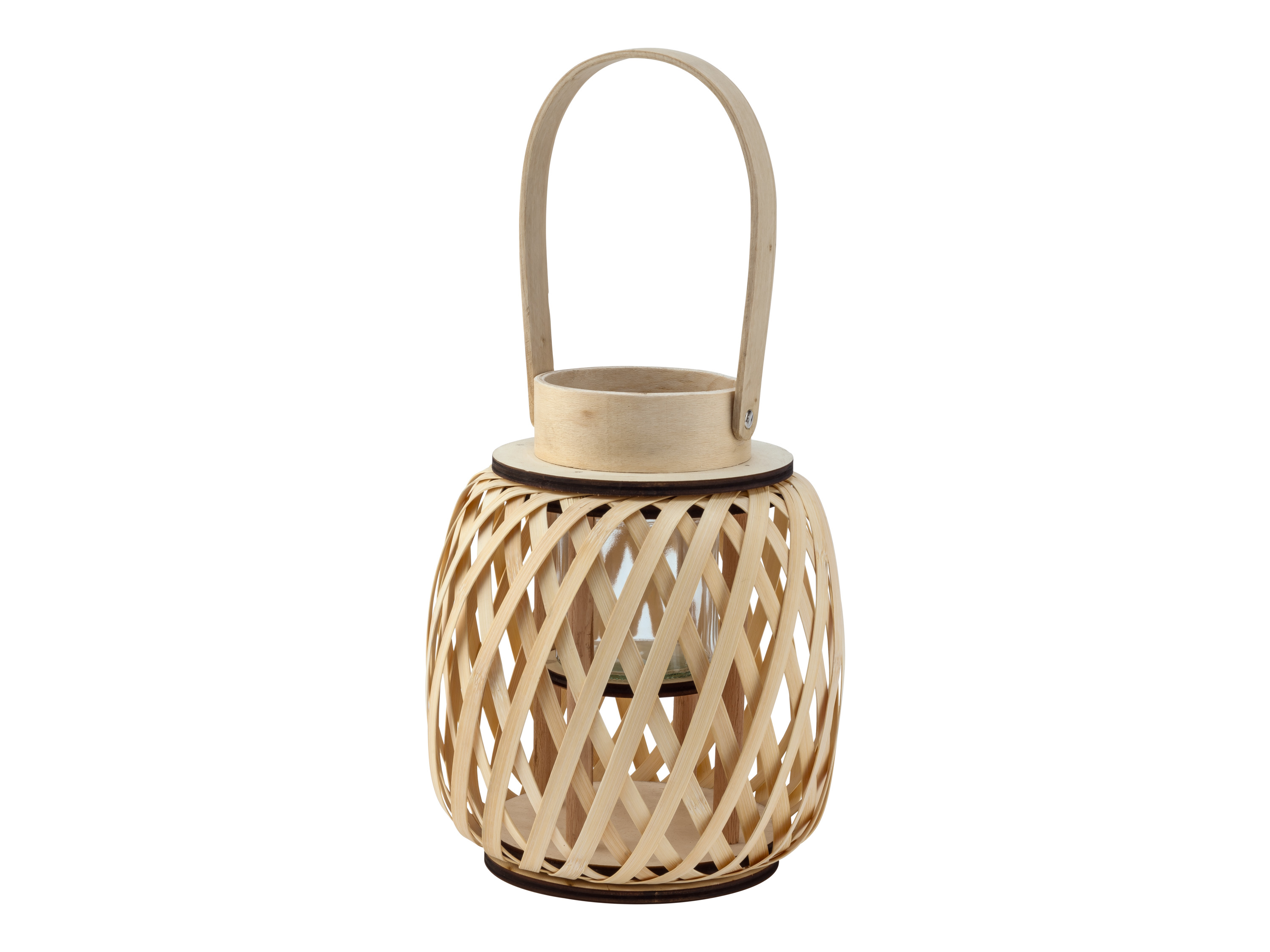 Livarno home Latarnia lub zestaw 2 latarni z drewna Drewniany lampion, okrągły