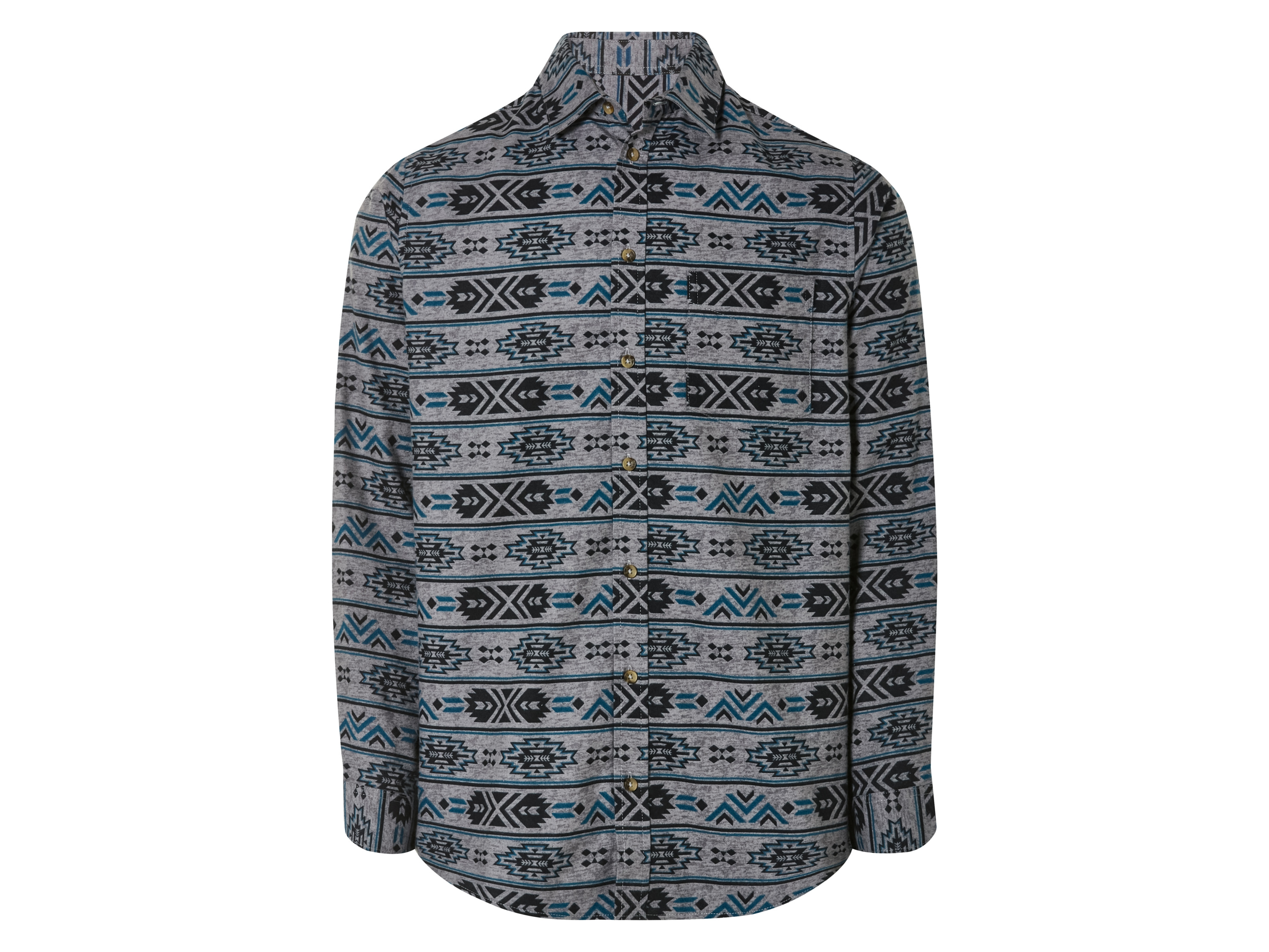 Livergy Flanelowa koszula męska casualowa Xl43/44, We wzory/szary/czarny