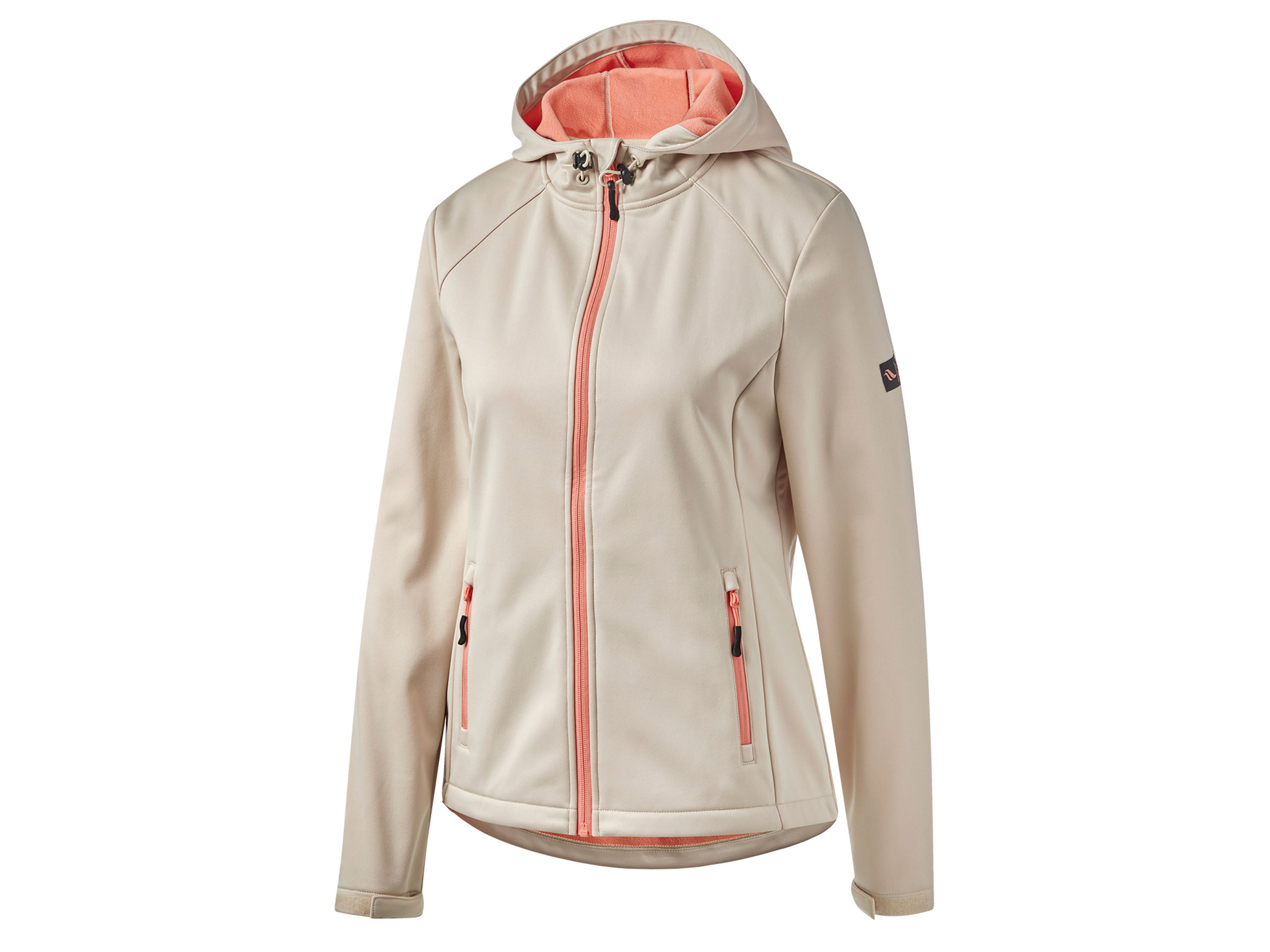 Rocktrail Kurtka damska softshell, z kapturem i wydłużonym tyłem XS 32-34, Beżowy