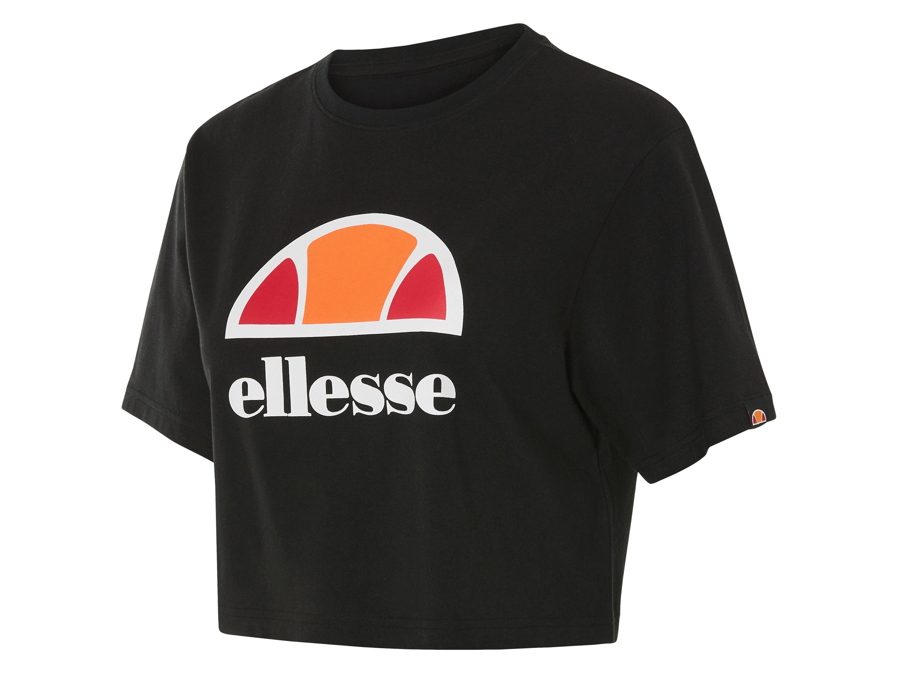 Ellesse T-shirt damski czarny crop-top, XS