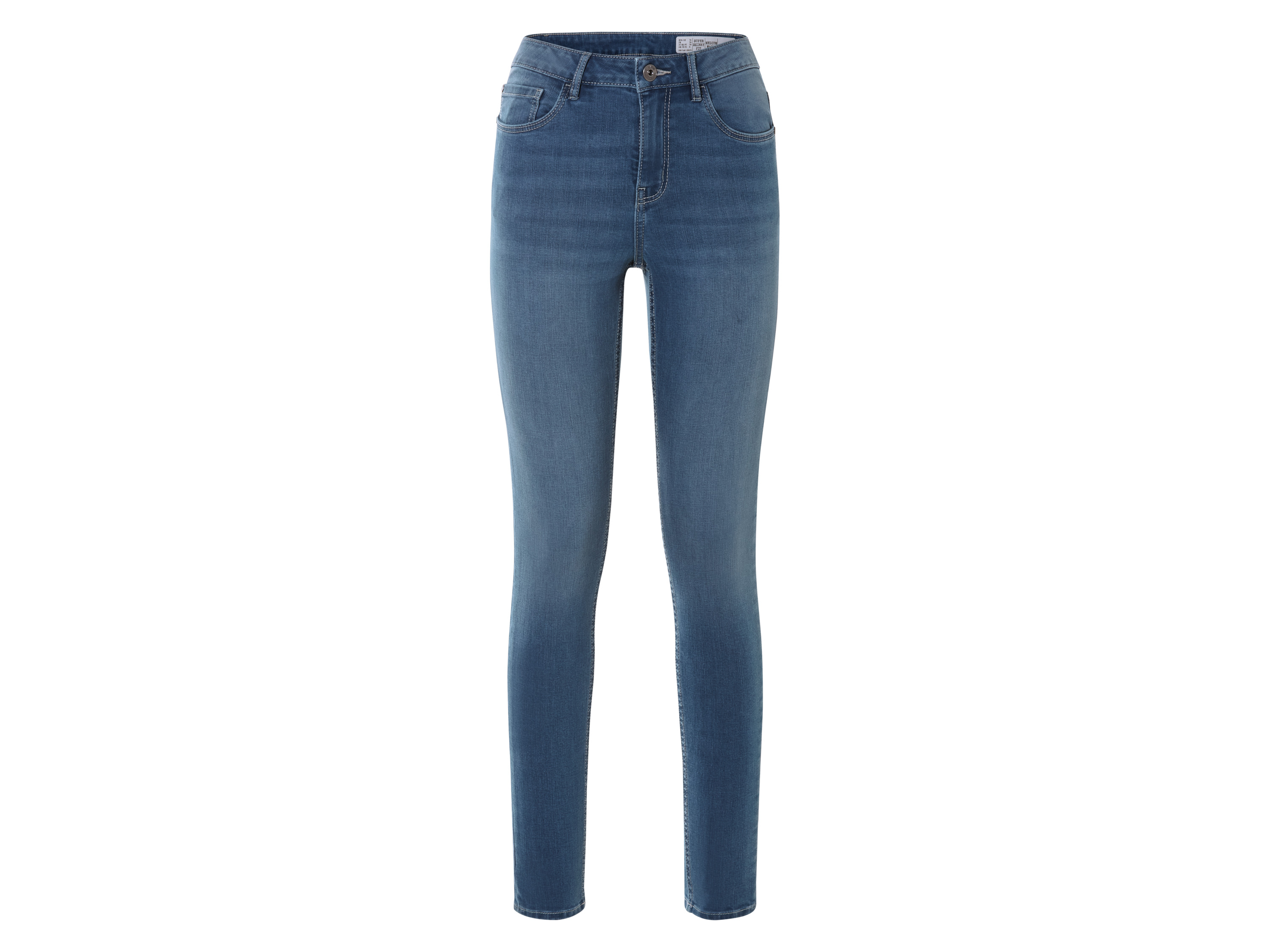 esmara Jeansy damskie z bawełną, Super Skinny Fit 44 kurze Länge, Jasnoniebieski